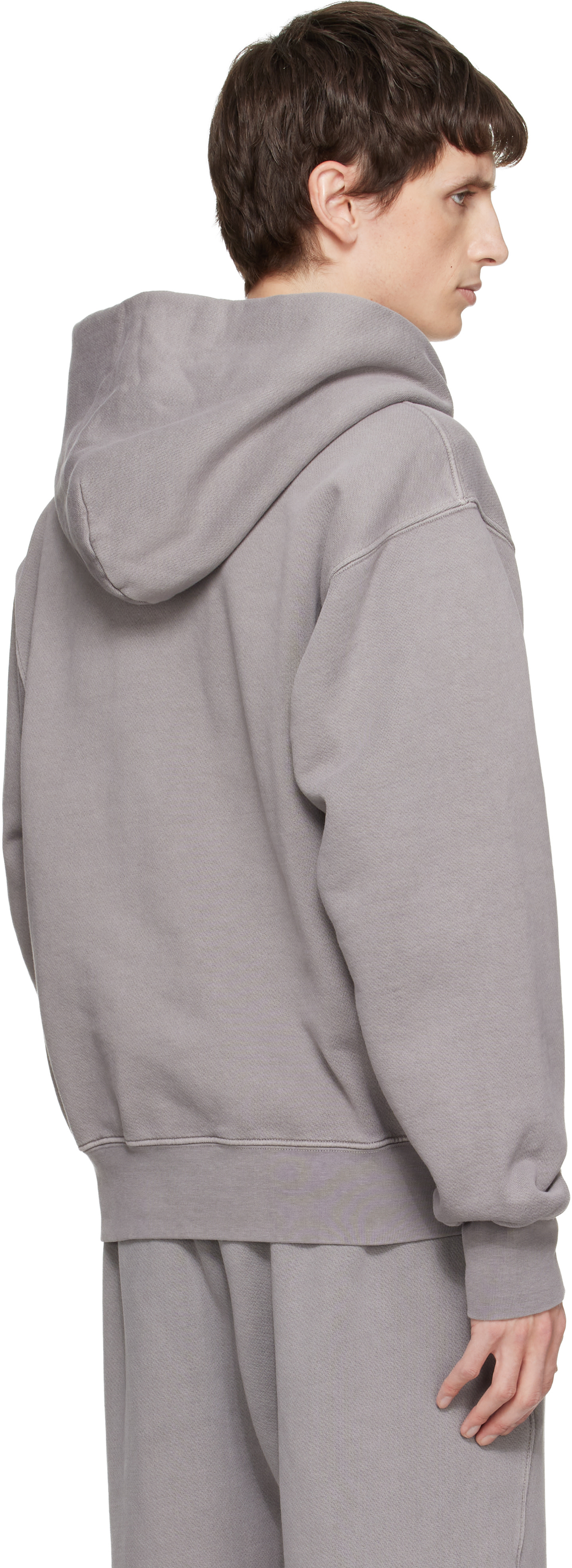 Les Tien - Pull à capuche épais gris à glissière