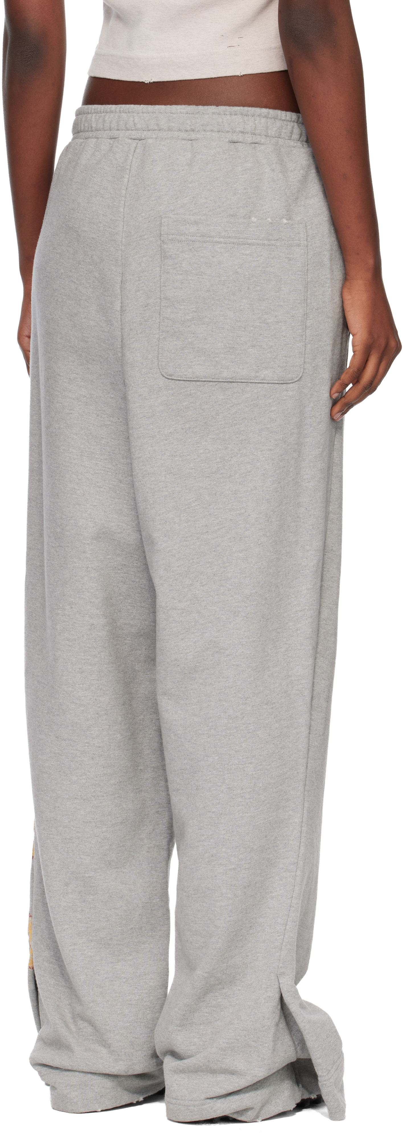 値引き可Maison MIHARA YASUHIRO Sweat Pants Maison MIHARA YASUHIRO: Gray College Print Sweatpants | SSENSE