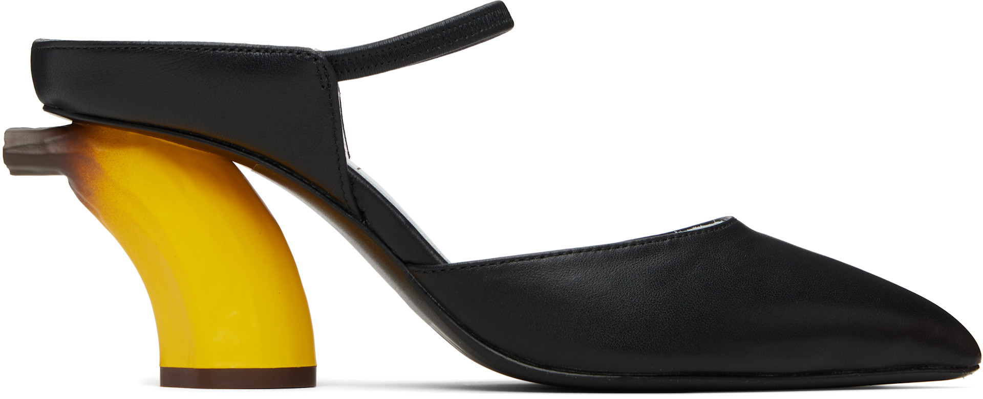 Maison MIHARA YASUHIRO - Mules à talon sculptural noires