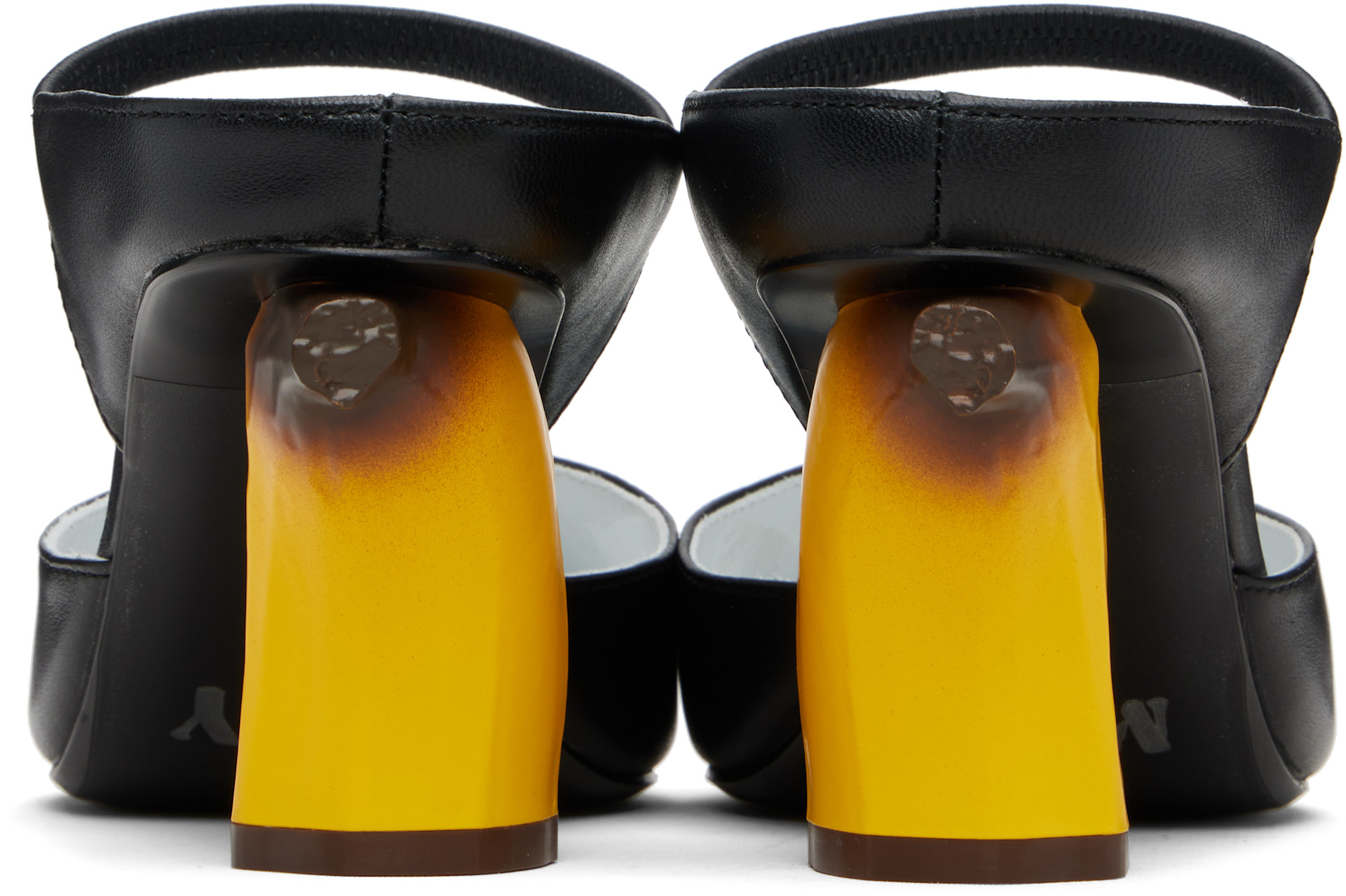 Maison MIHARA YASUHIRO - Mules à talon sculptural noires