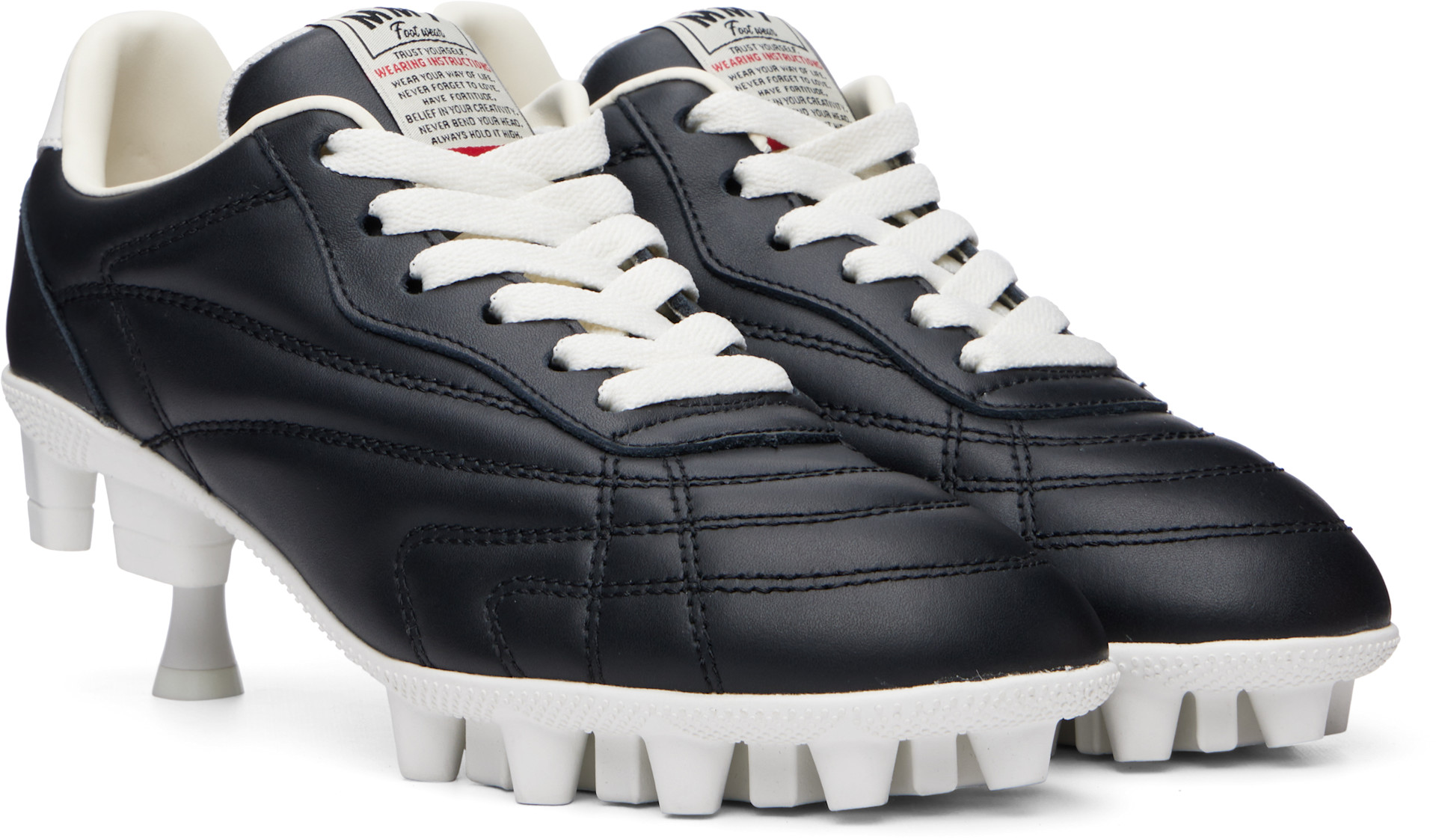 Maison MIHARA YASUHIRO: Black Spike Sole Sneaker Heels | SSENSE