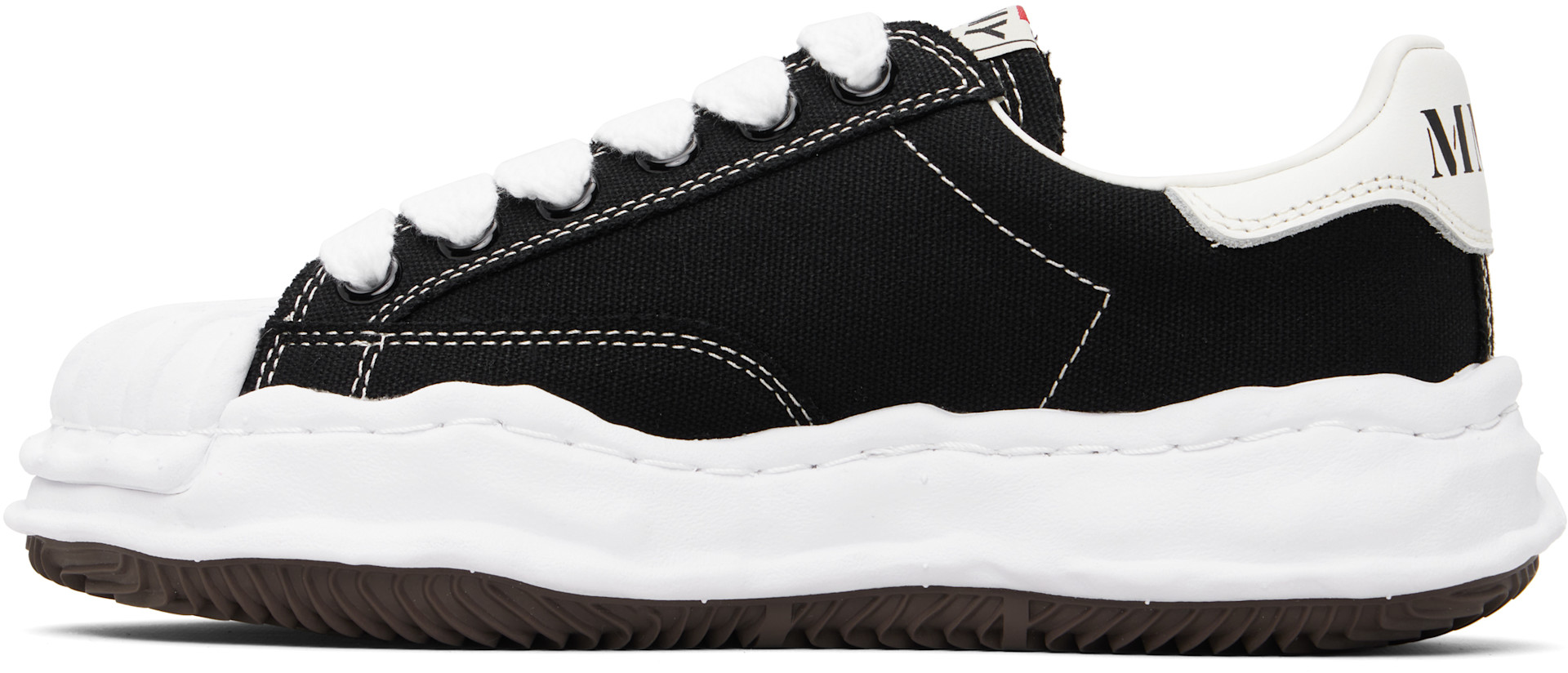 Maison MIHARA YASUHIRO BLKY CANVAS ブラック Maison MIHARA YASUHIRO: Black 'Blakey' OG Sole Canvas Low-top