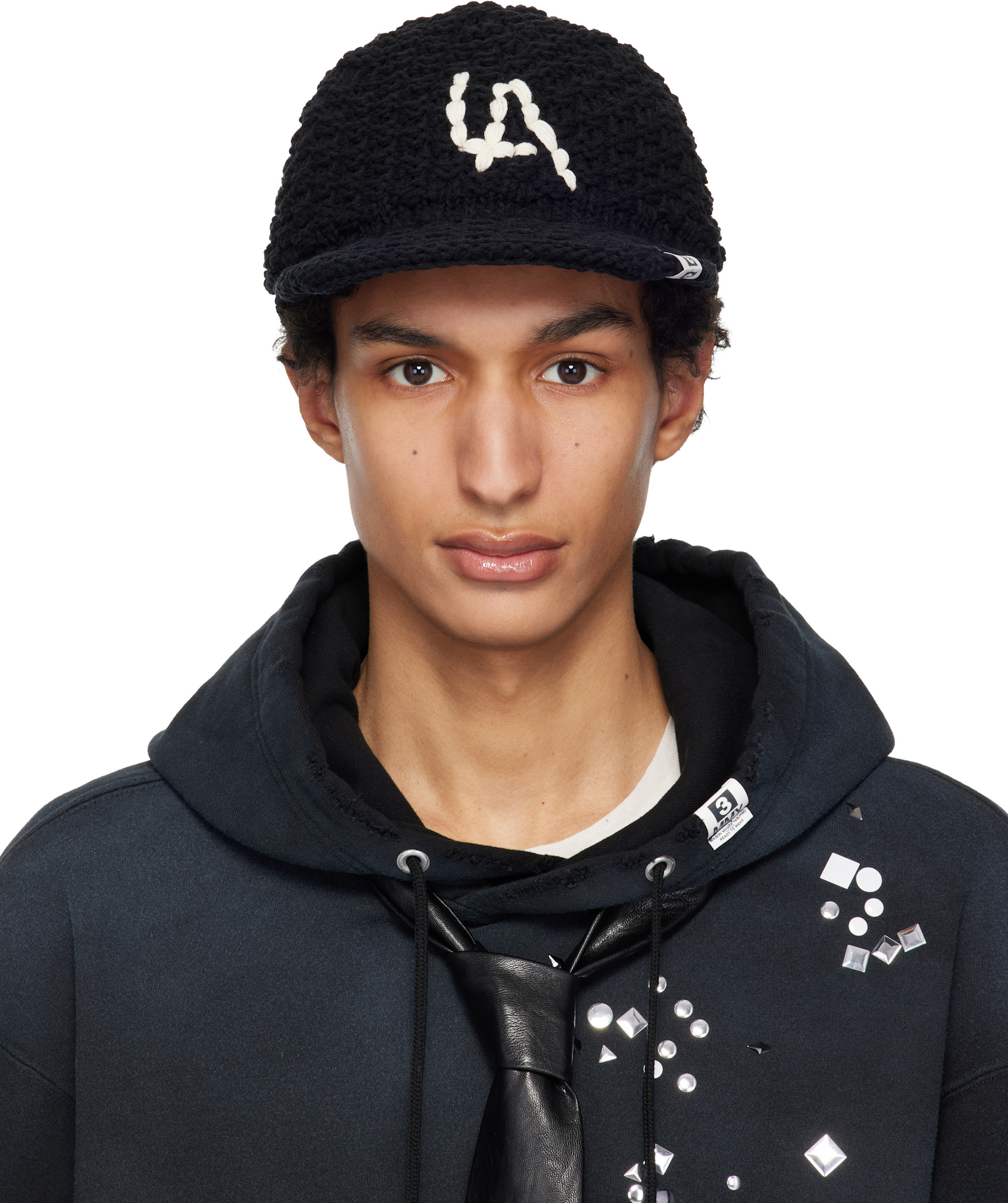 Maison MIHARA YASUHIRO: Black 'LA' Knit Cap | SSENSE