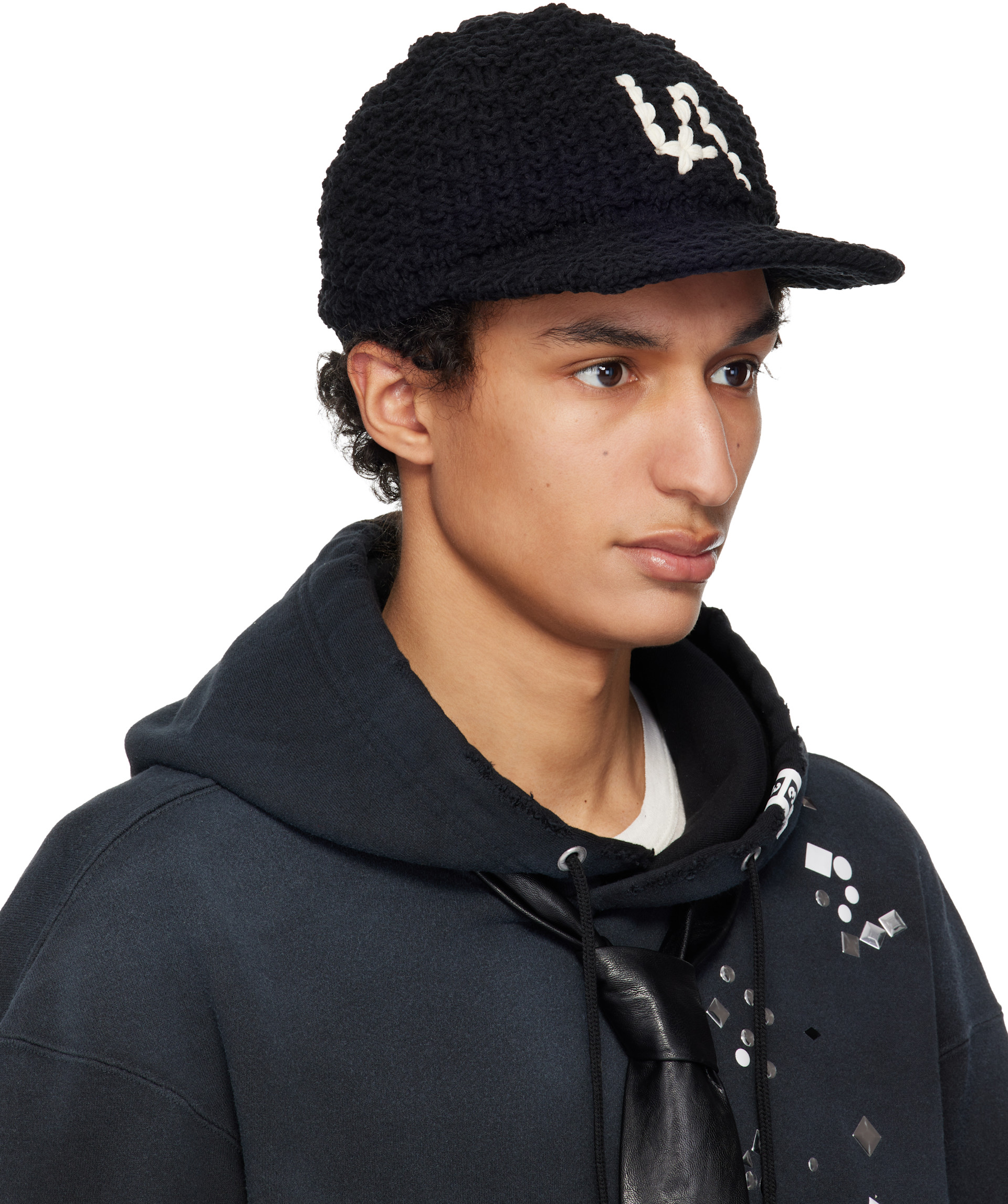 Maison MIHARA YASUHIRO: Black 'LA' Knit Cap | SSENSE