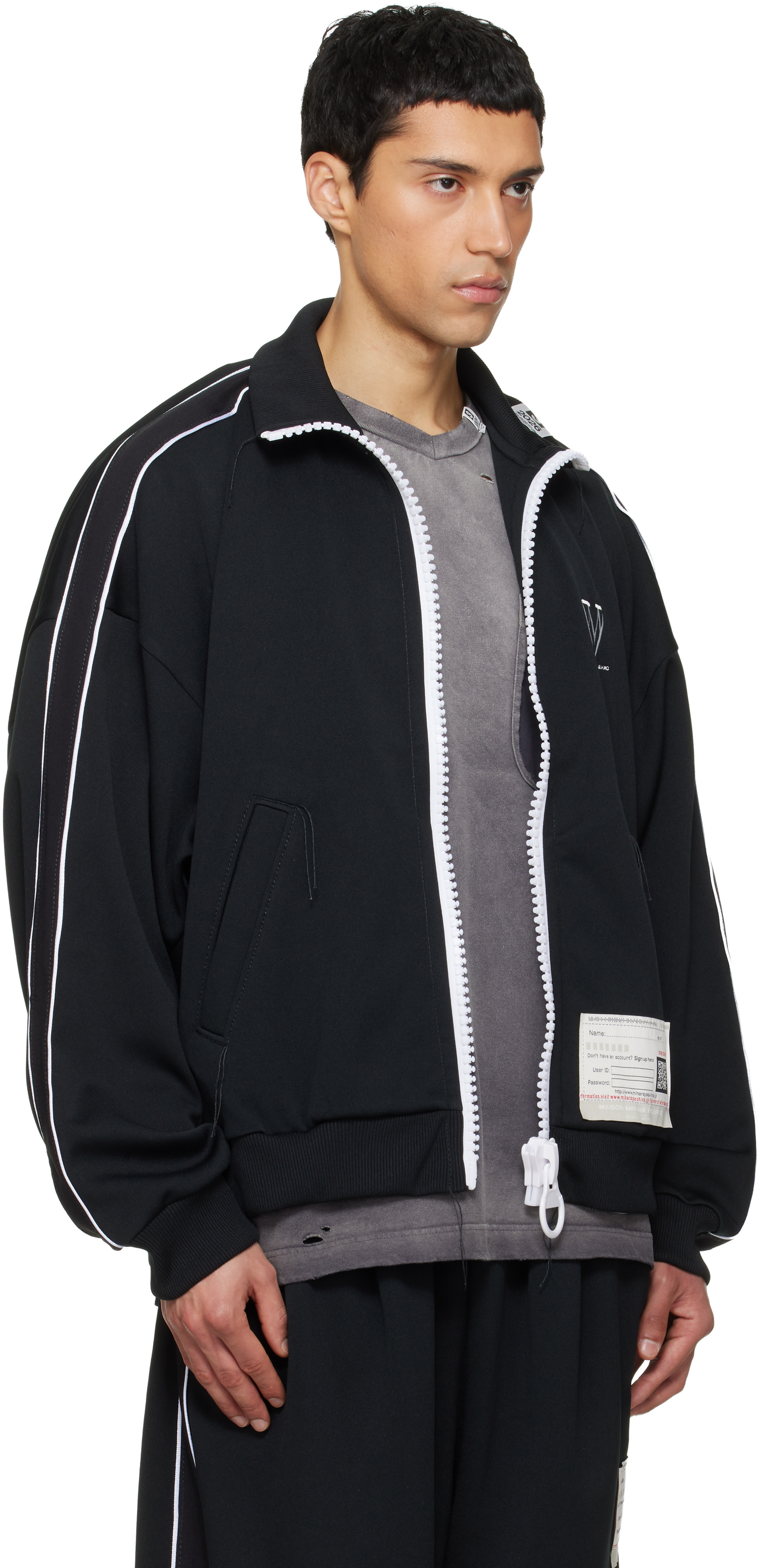 Maison MIHARA YASUHIRO: ブラック Amateur Sewn Like トラック
