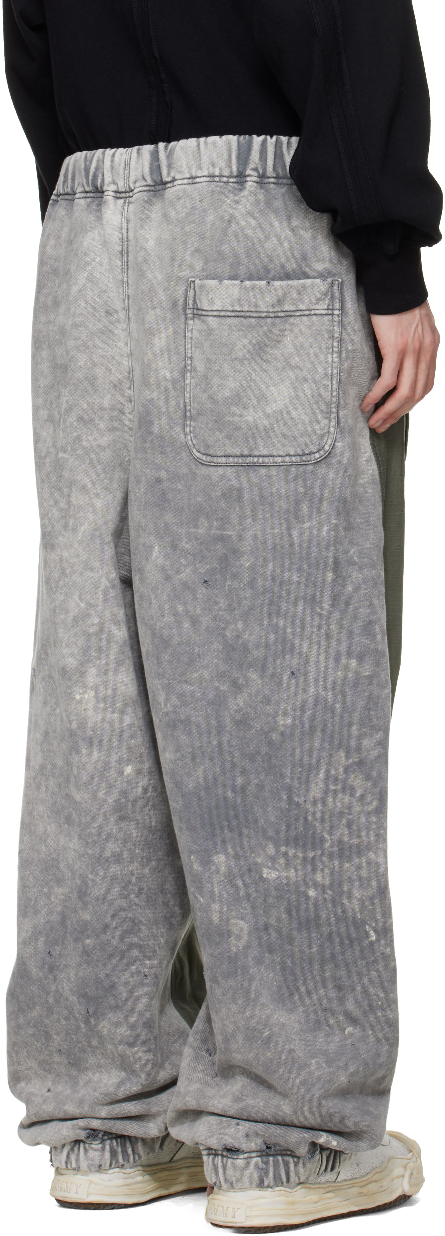 Maison MIHARA YASUHIRO - 카키 스웨트 팬츠 컴바인드 카고 팬츠