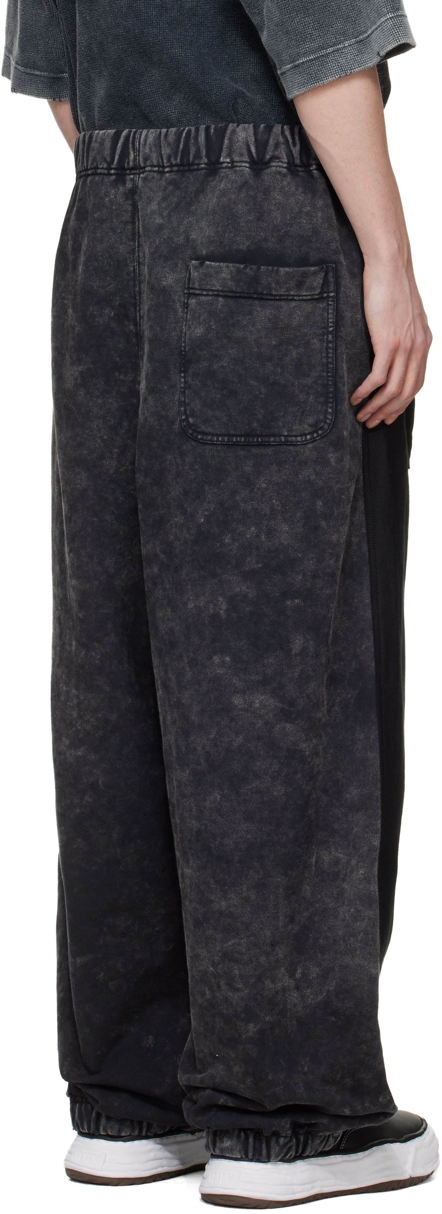 Maison MIHARA YASUHIRO: ブラック Sweat Pants Combined カーゴパンツ