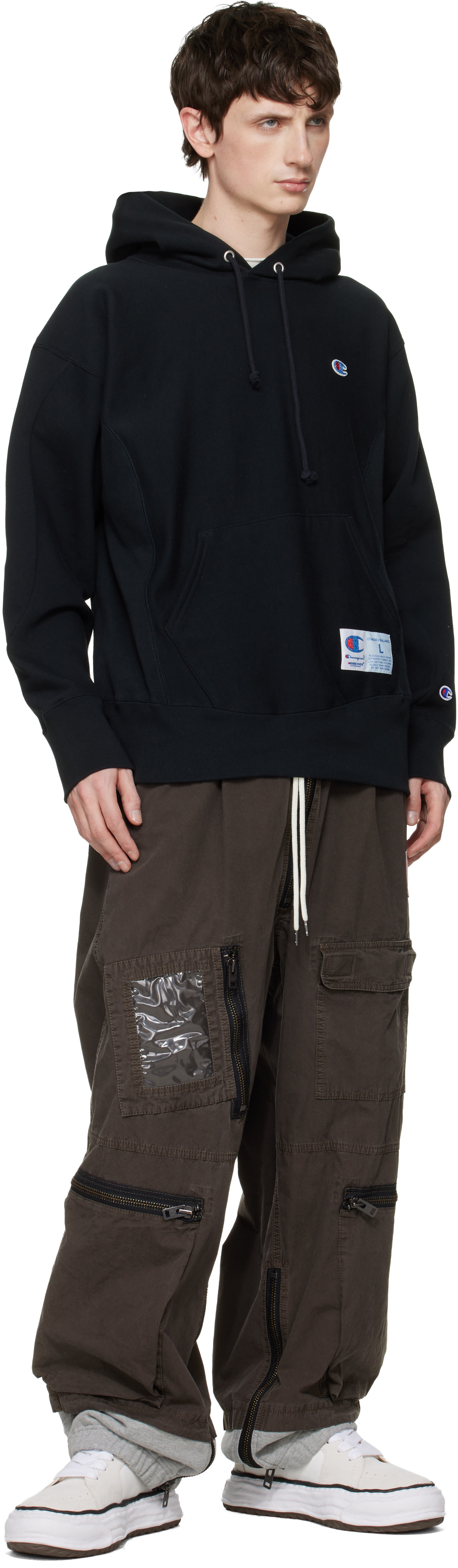 Maison MIHARA YASUHIRO: Brown Sweat Pants Combined Flight Cargo