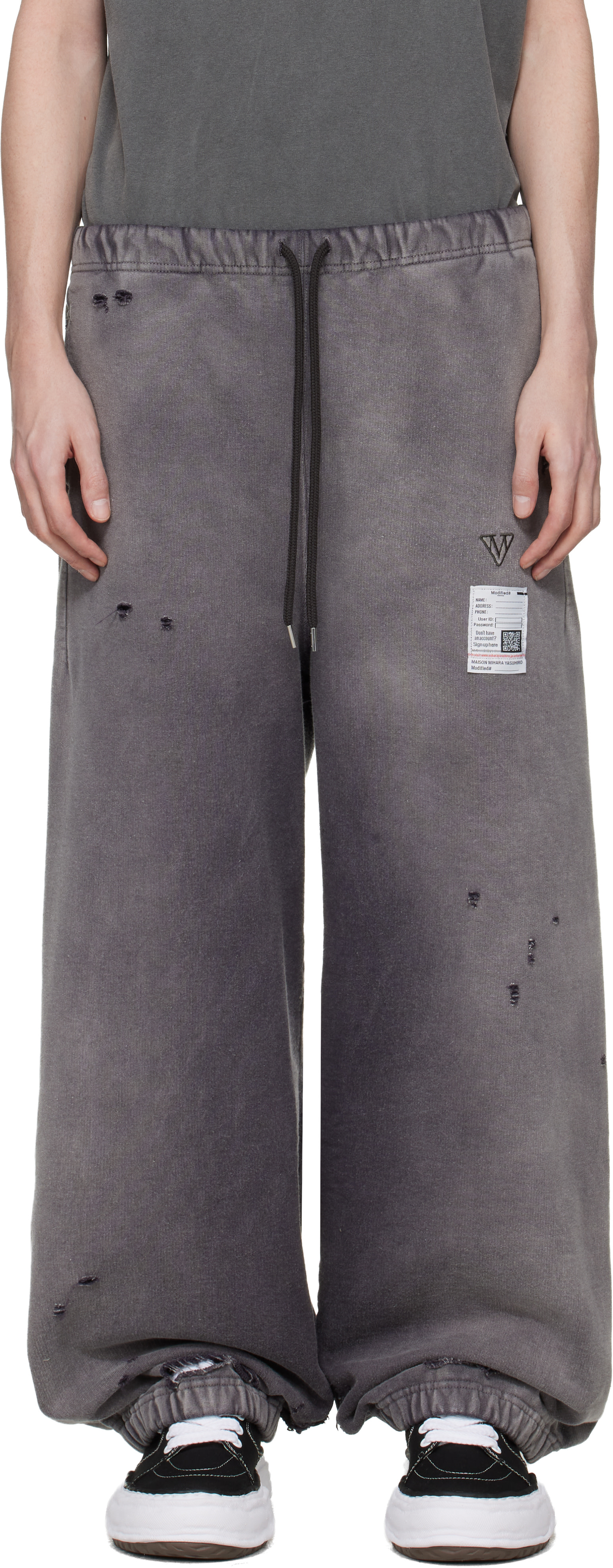 Maison MIHARA YASUHIRO: グレー Sun Faded Like スウェットパンツ