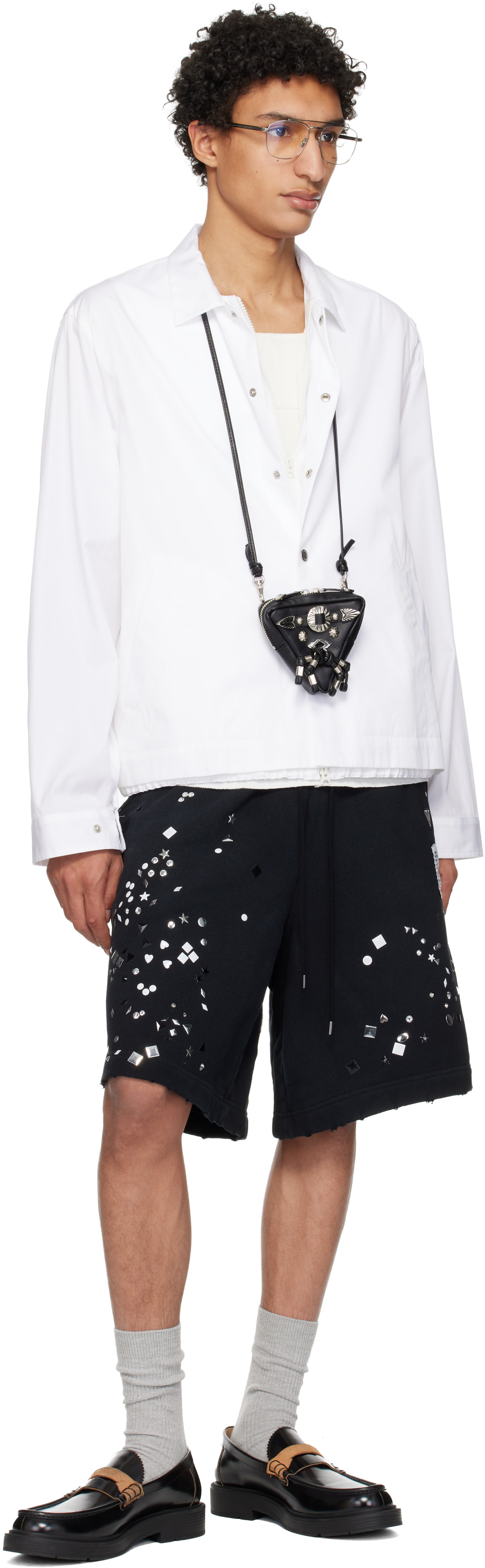 Maison MIHARA YASUHIRO: ブラック エンベリッシュド スウェット
