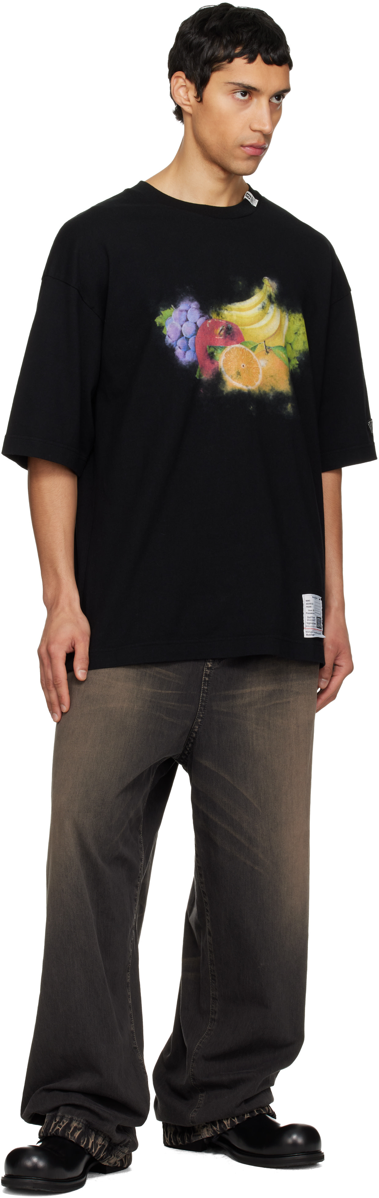 Maison MIHARA YASUHIRO - Black Fruit Printed T-shirt