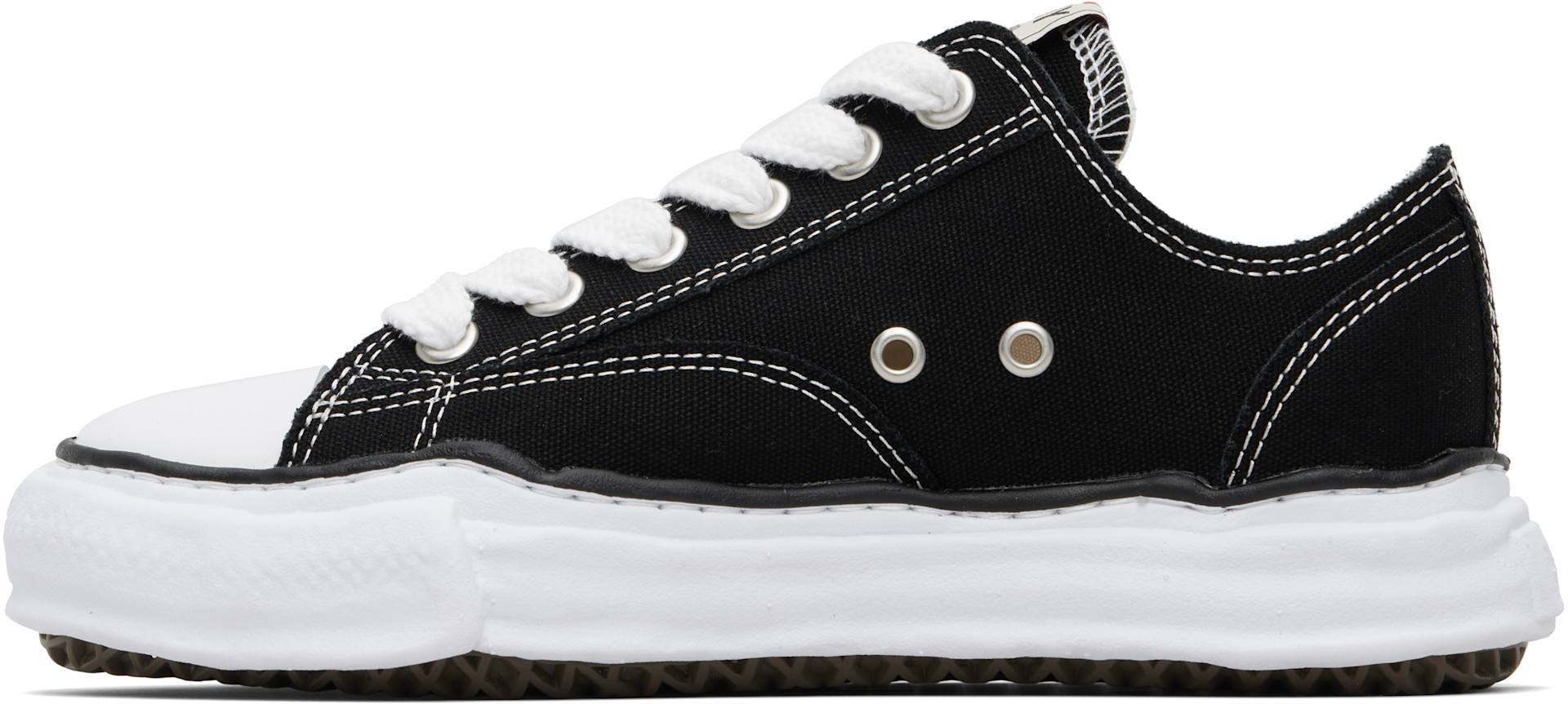 Maison MIHARA YASUHIRO: Black Peterson OG Sole Canvas Low-Top