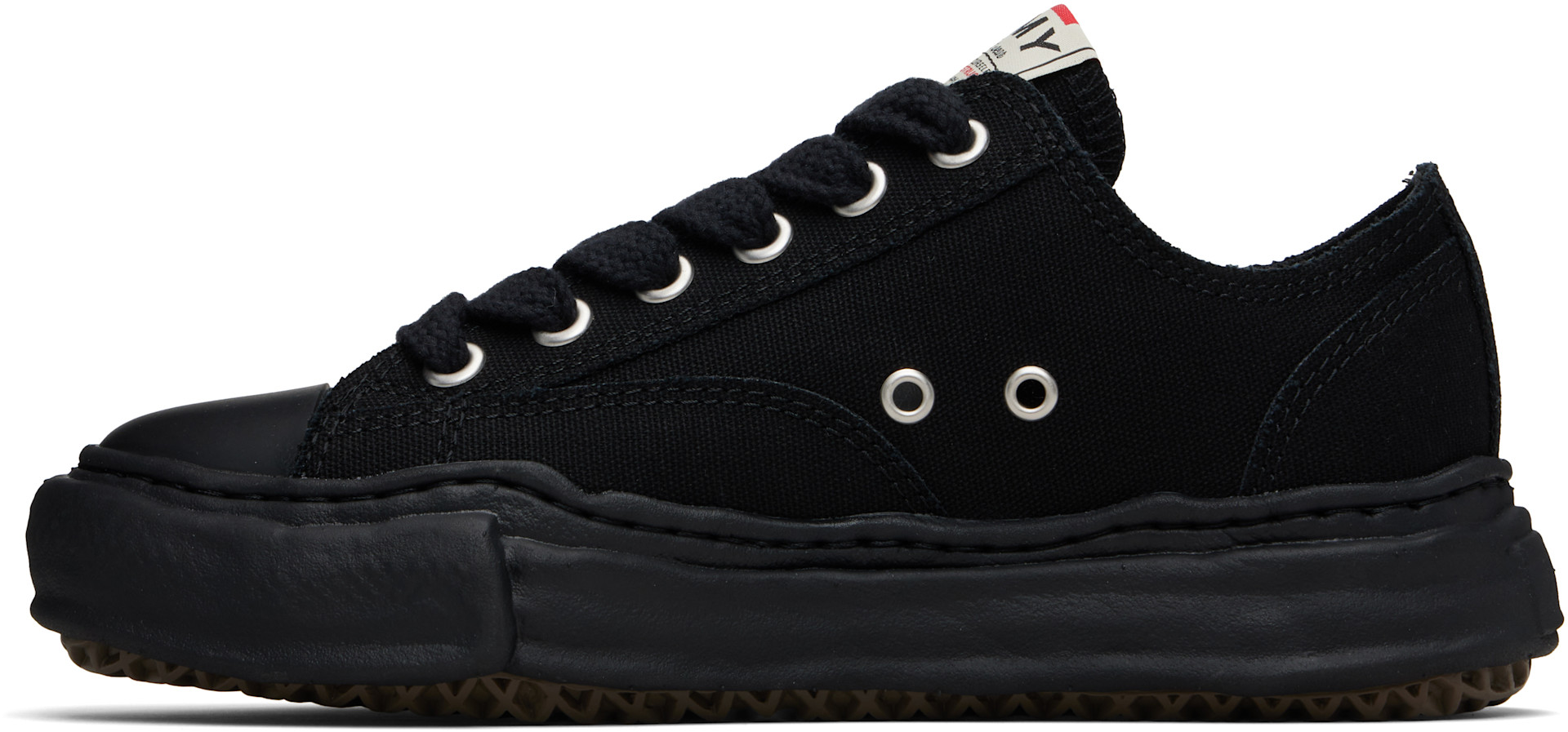Maison MIHARA YASUHIRO: Black Peterson OG Sole Canvas Low-Top