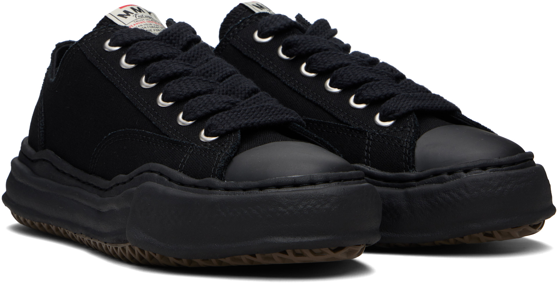 Maison MIHARA YASUHIRO: Black Peterson OG Sole Canvas Low-Top