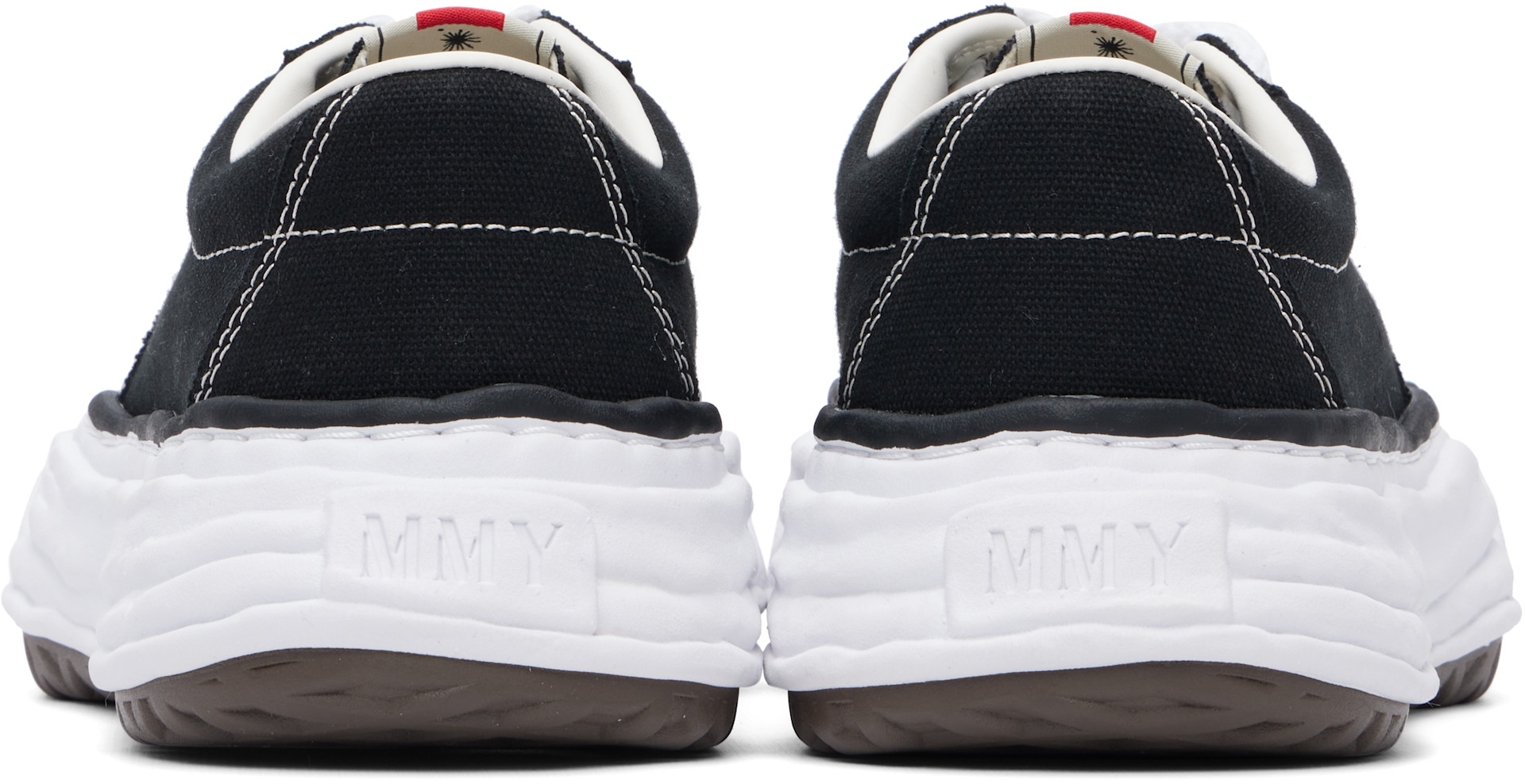 Maison MIHARA YASUHIRO: Black 'Eric' OG Sole Canvas Low-Top