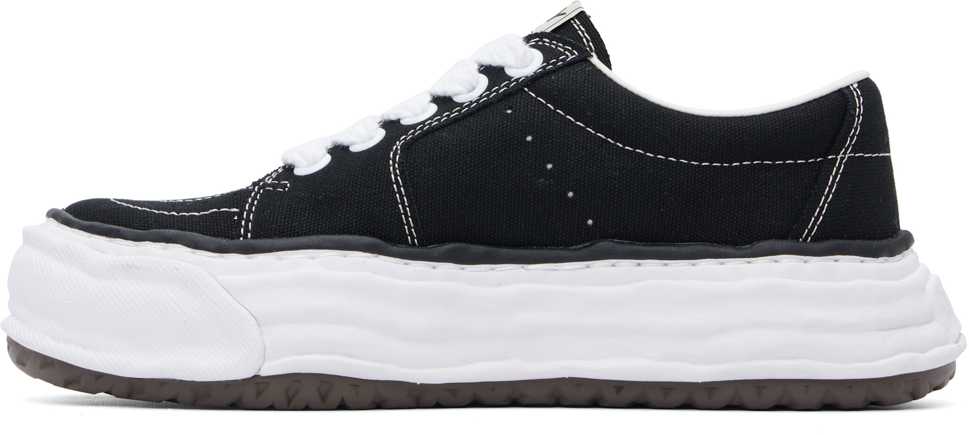 Maison MIHARA YASUHIRO: Black 'Eric' OG Sole Canvas Low-Top
