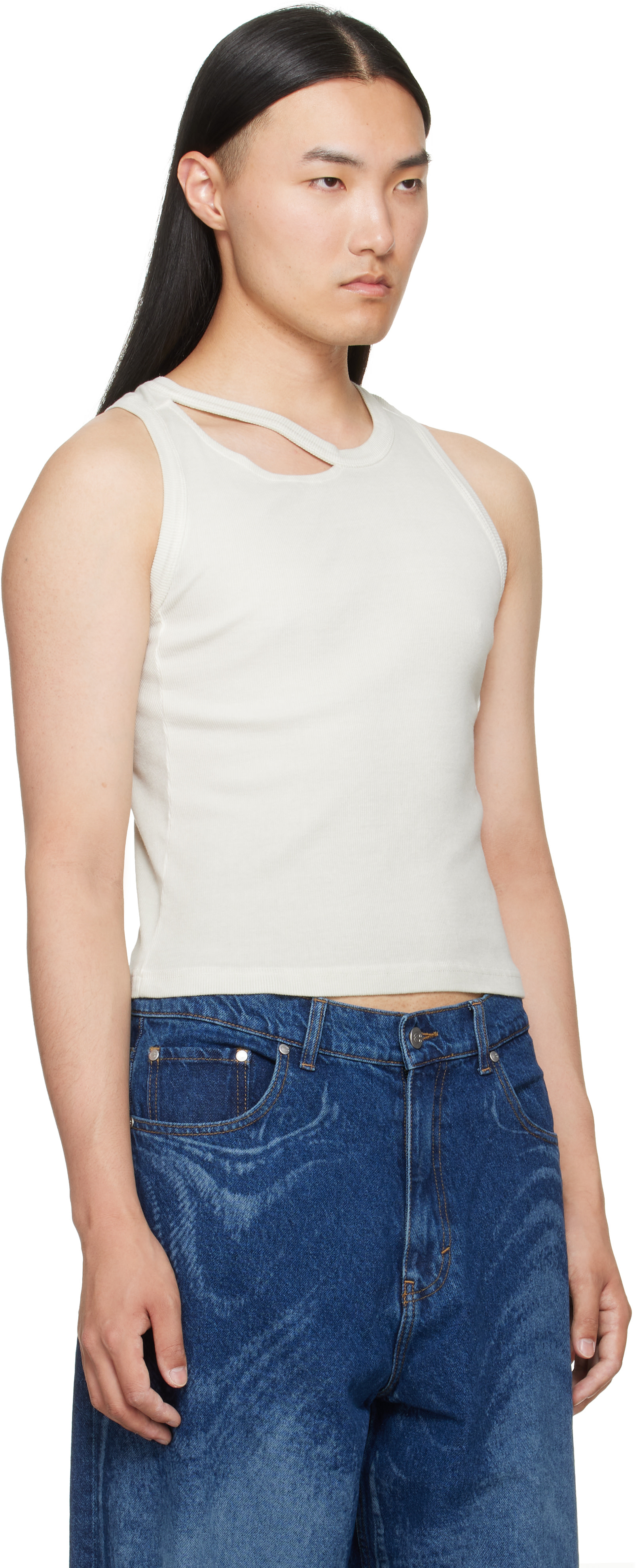 CAMPERLAB - Gray Ribbed Tank Top