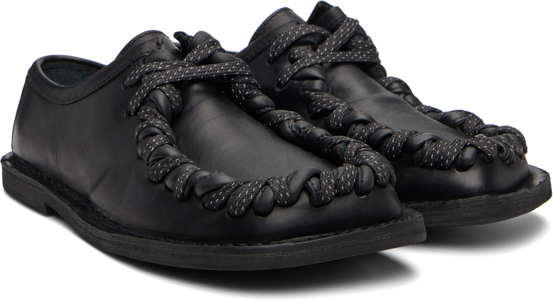 CAMPERLAB: Black Eki Lace-Up Derbys | SSENSE