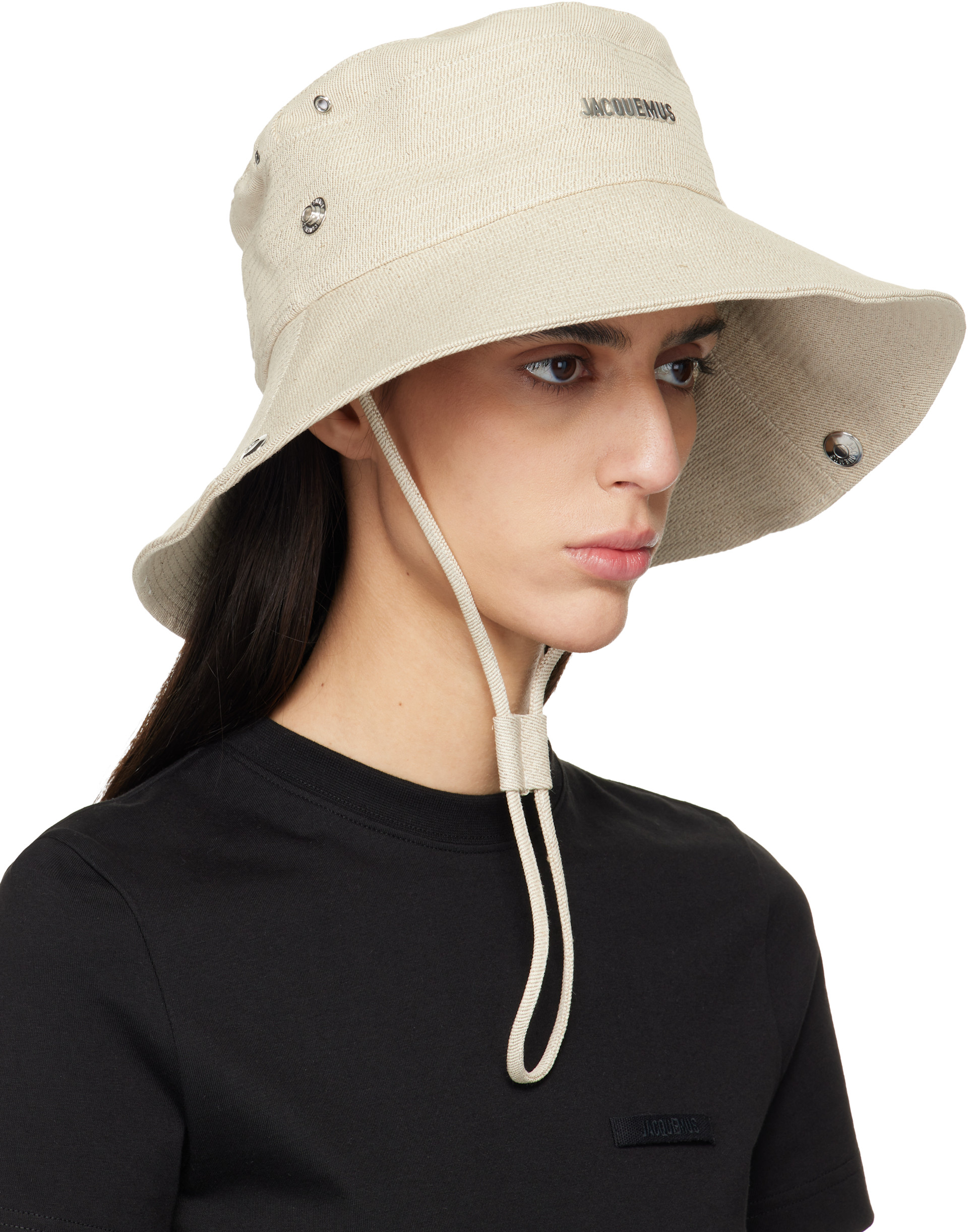 JACQUEMUS: ベージュ 'The de-Nîmes' デニム バケットハット | SSENSE 日本