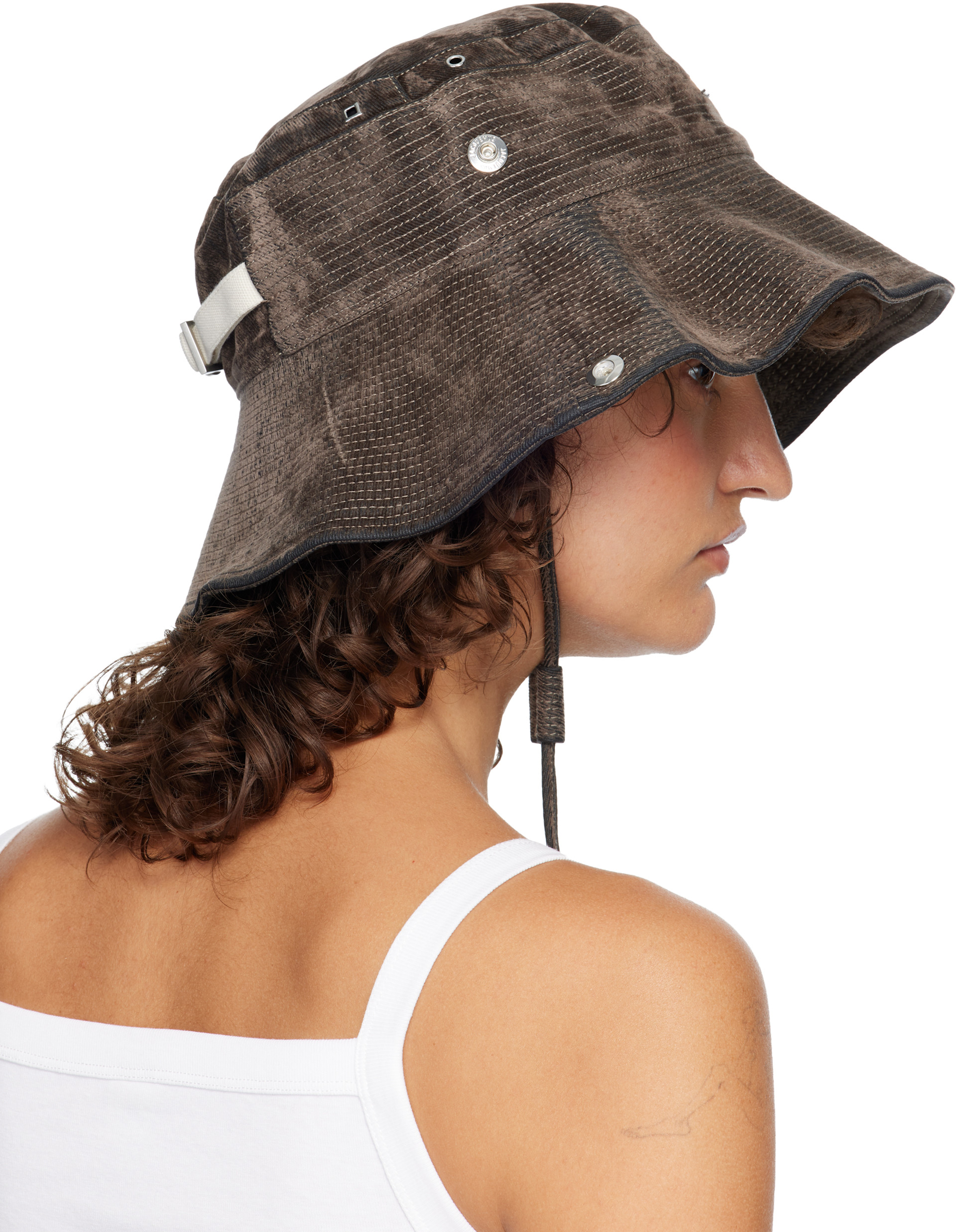 JACQUEMUS: Khaki 'The de-Nîmes denim' Bucket Hat | SSENSE