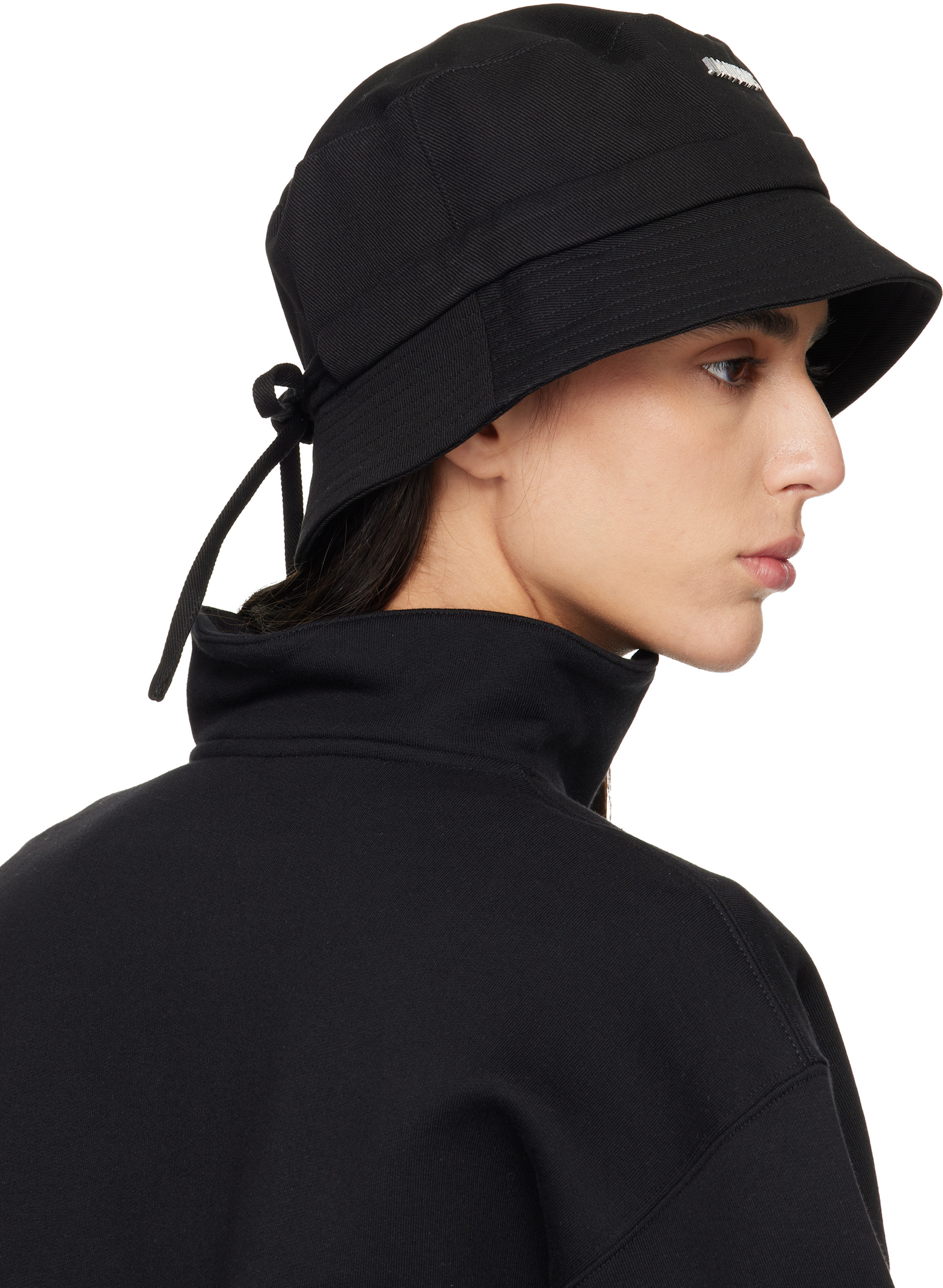 JACQUEMUS ブラック バケットハット レディース JACQUEMUS: Black Les Classiques 'The Gadjo' Bucket Hat | SSENSE