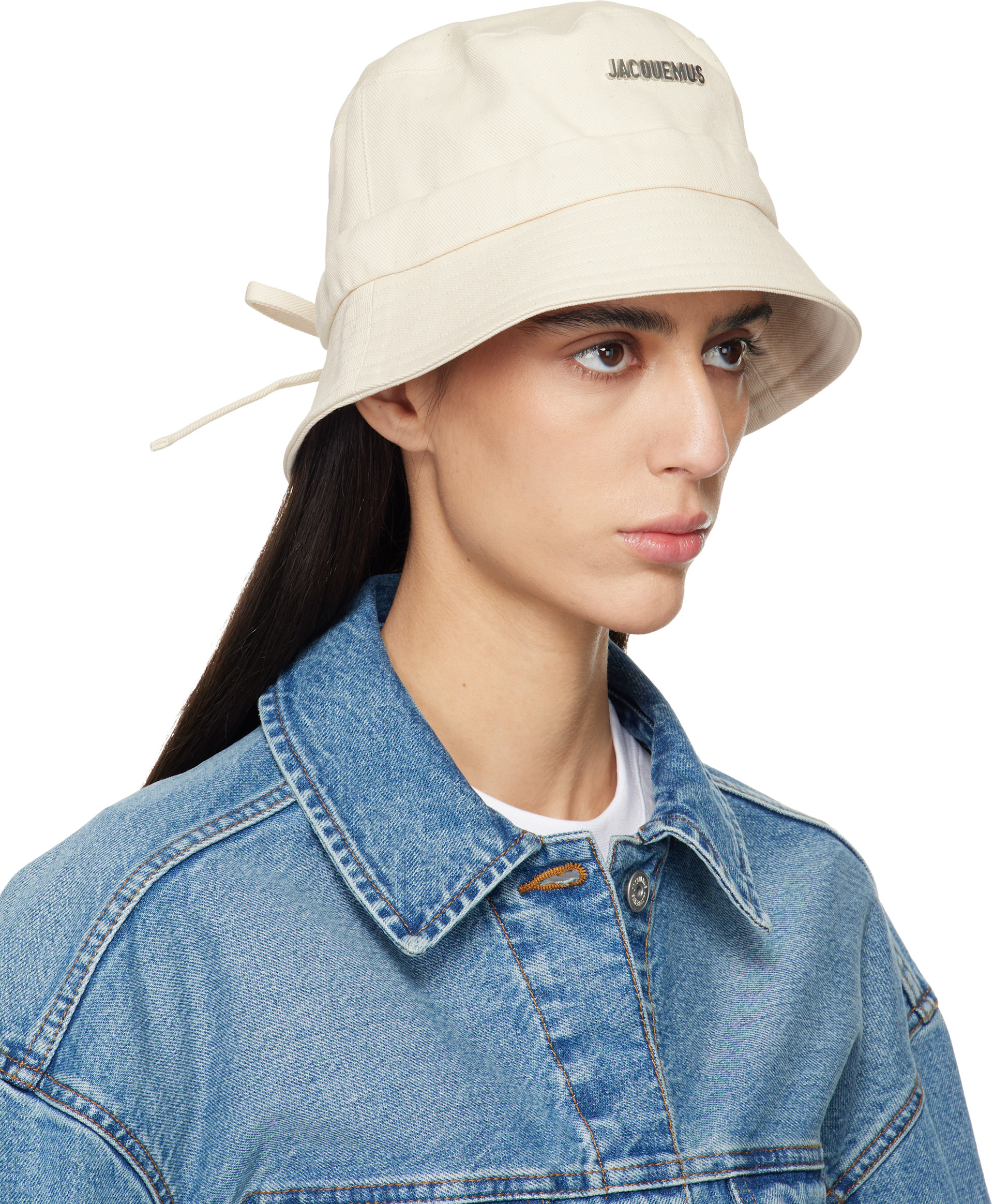 JACQUEMUS: Off-White Les Classiques 'The Gadjo' Bucket Hat | SSENSE