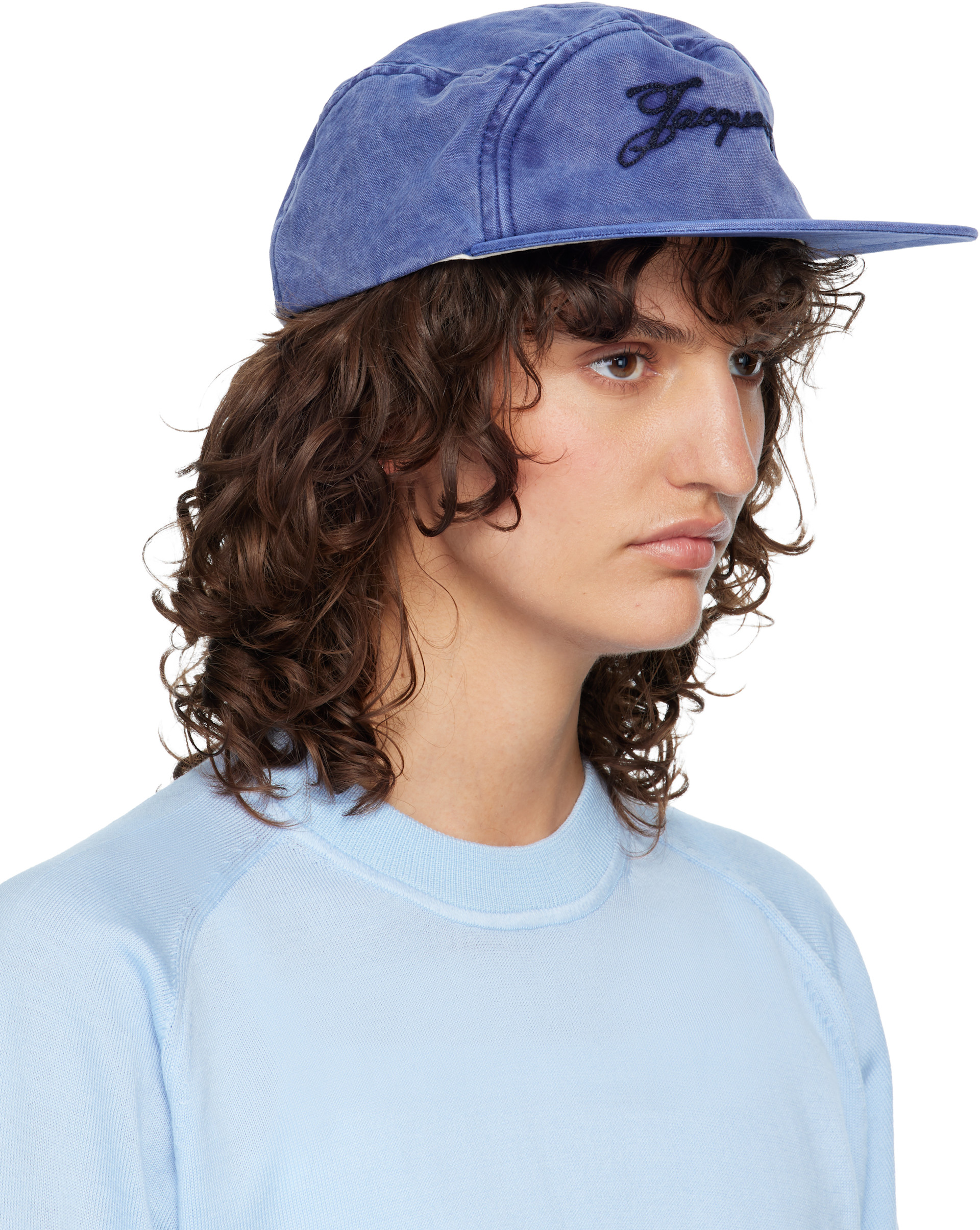 JACQUEMUS: ブルー 'La Casquette Gardian' キャップ | SSENSE 日本