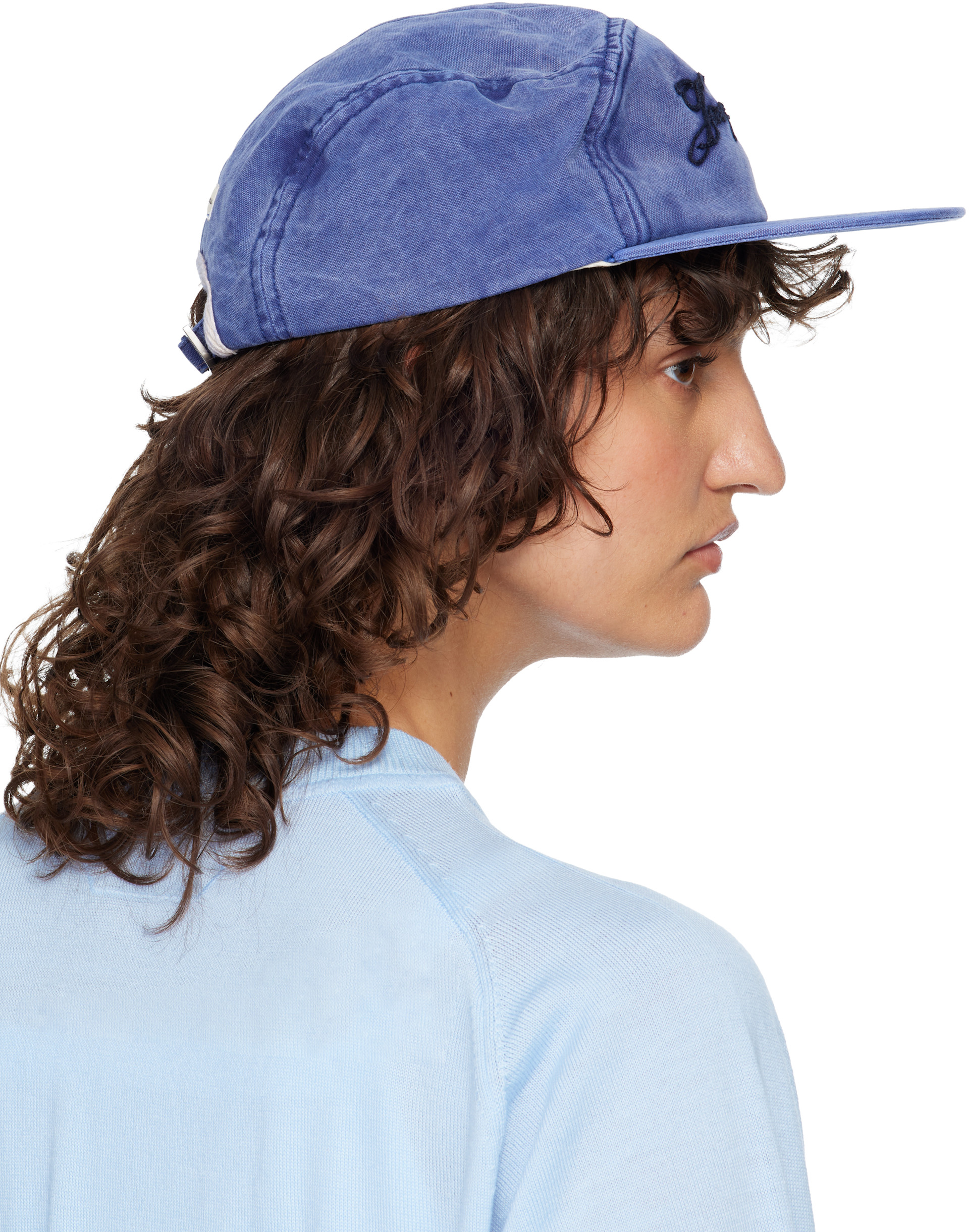JACQUEMUS: Blue 'La Casquette Gardian' Cap | SSENSE