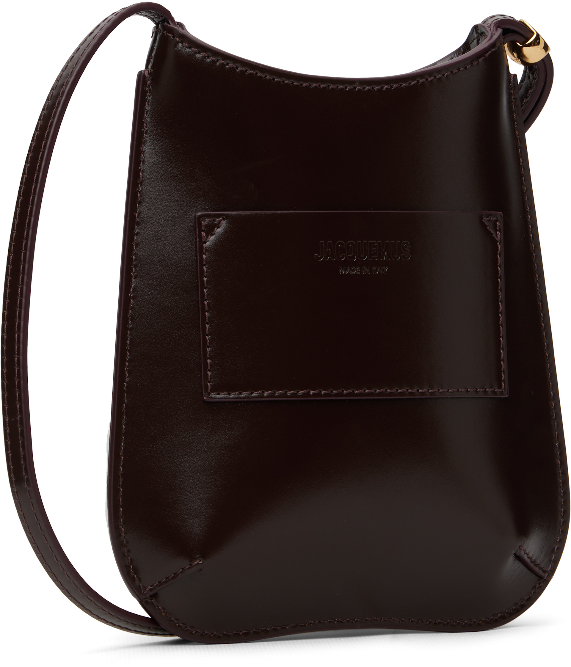 JACQUEMUS: Burgundy 'The Bisou phone pouch' Bag | SSENSE