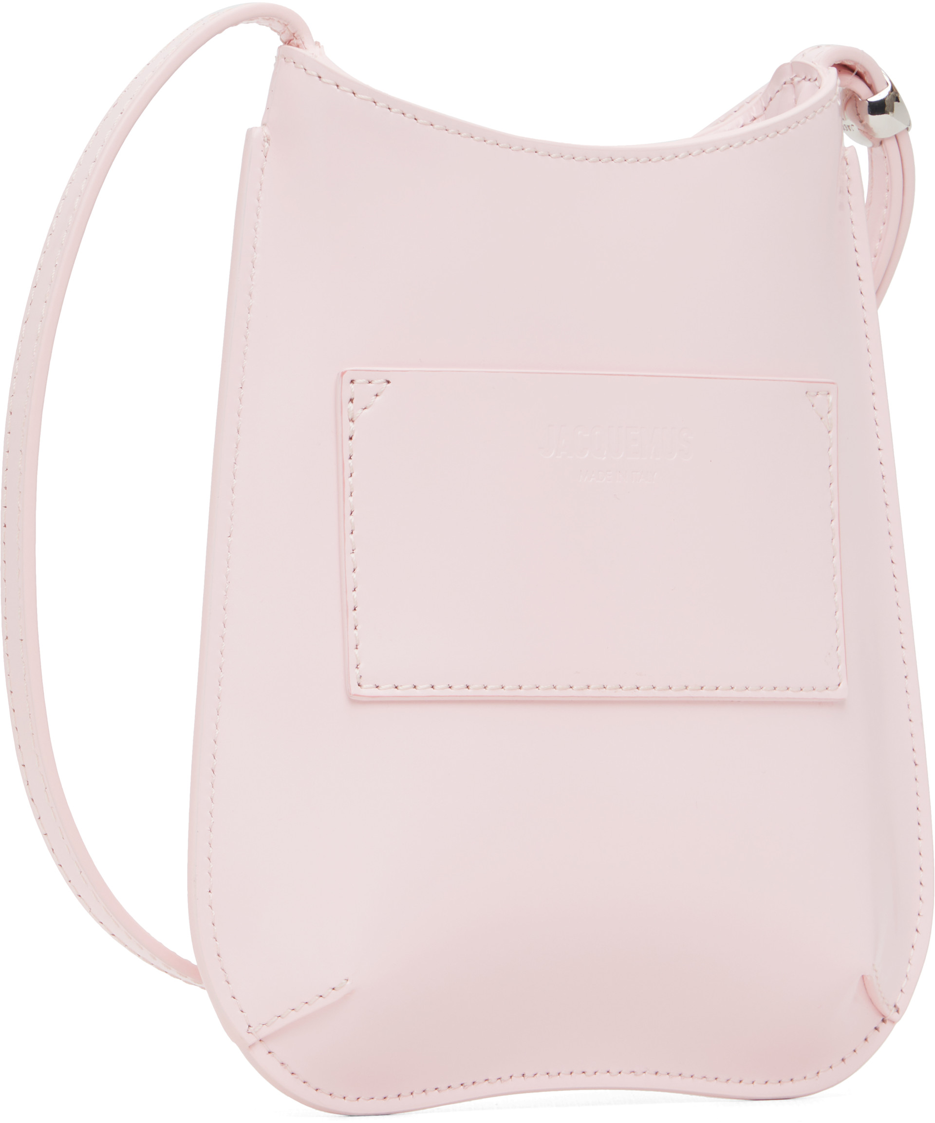 JACQUEMUS: Pink 'The Bisou phone pouch' Bag | SSENSE