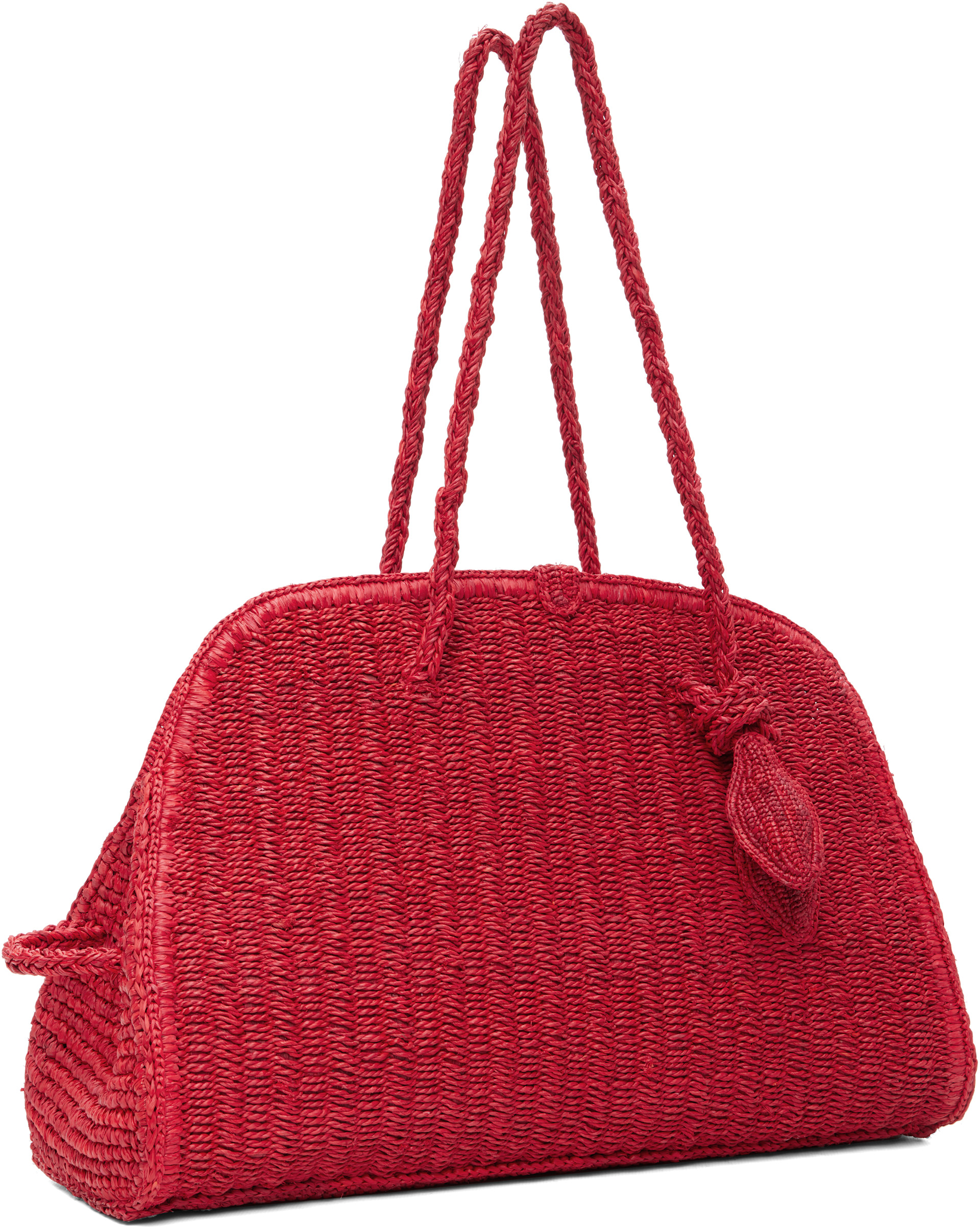 JACQUEMUS: Red 'The raffia Turismo' Bag | SSENSE