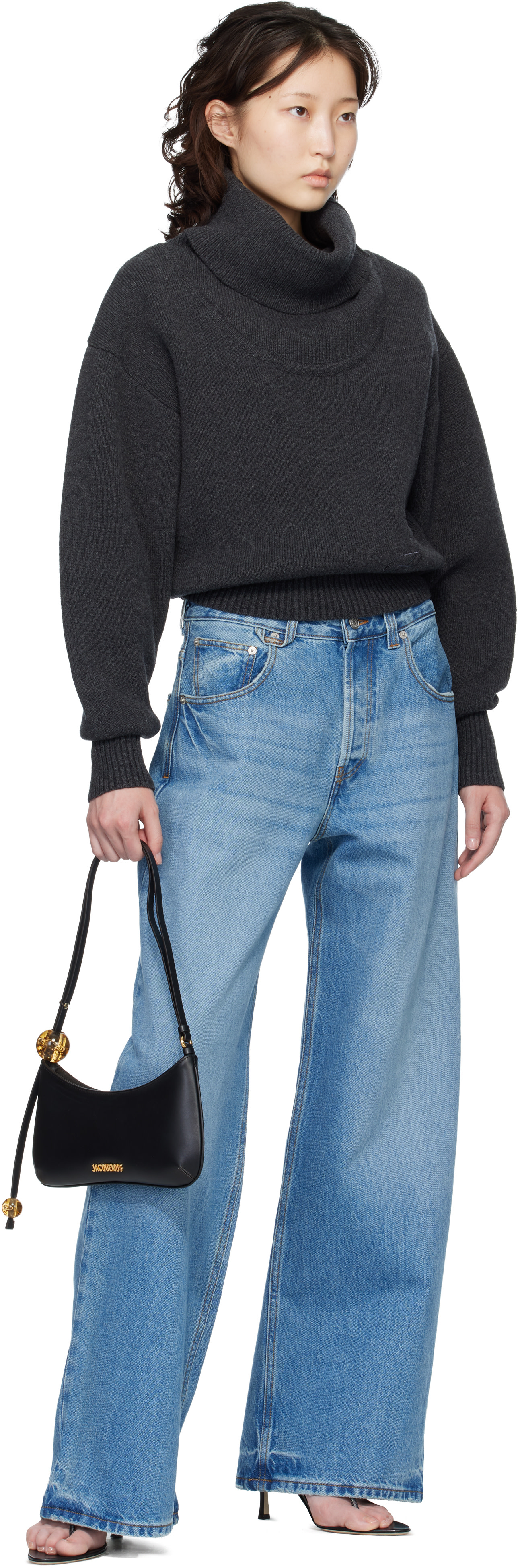 JACQUEMUS: Black Les Classiques 'The Bisou Perle' Bag | SSENSE