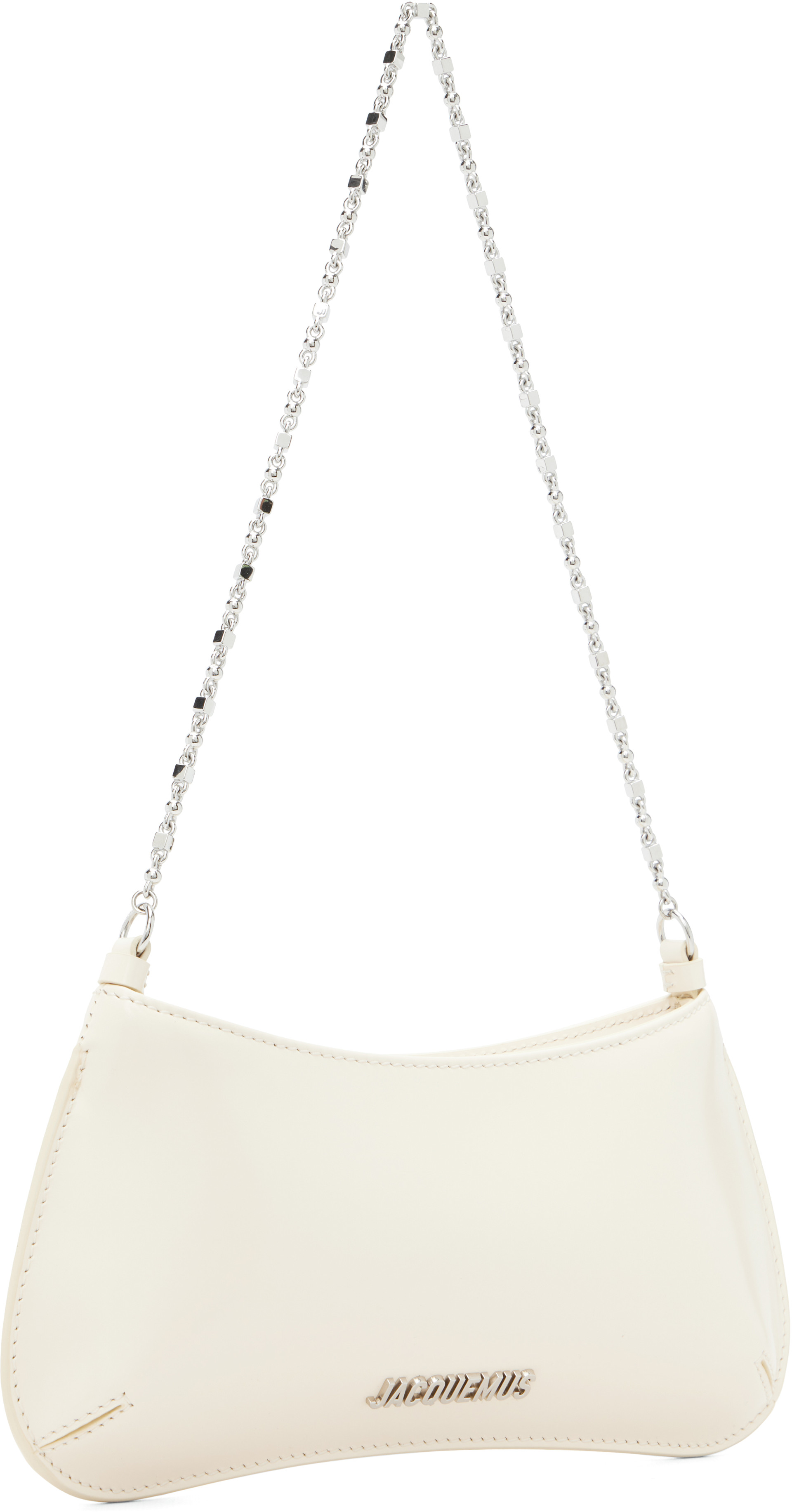 JACQUEMUS: Off-White La Croisière 'The small Bisou Chaine' Bag