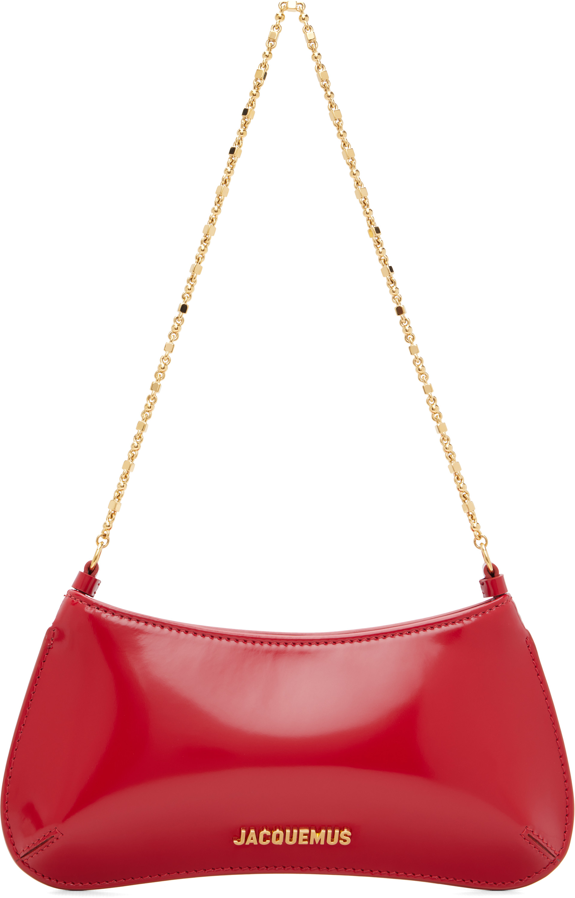 JACQUEMUS: レッド 'The small Bisou Chaine' バッグ | SSENSE 日本