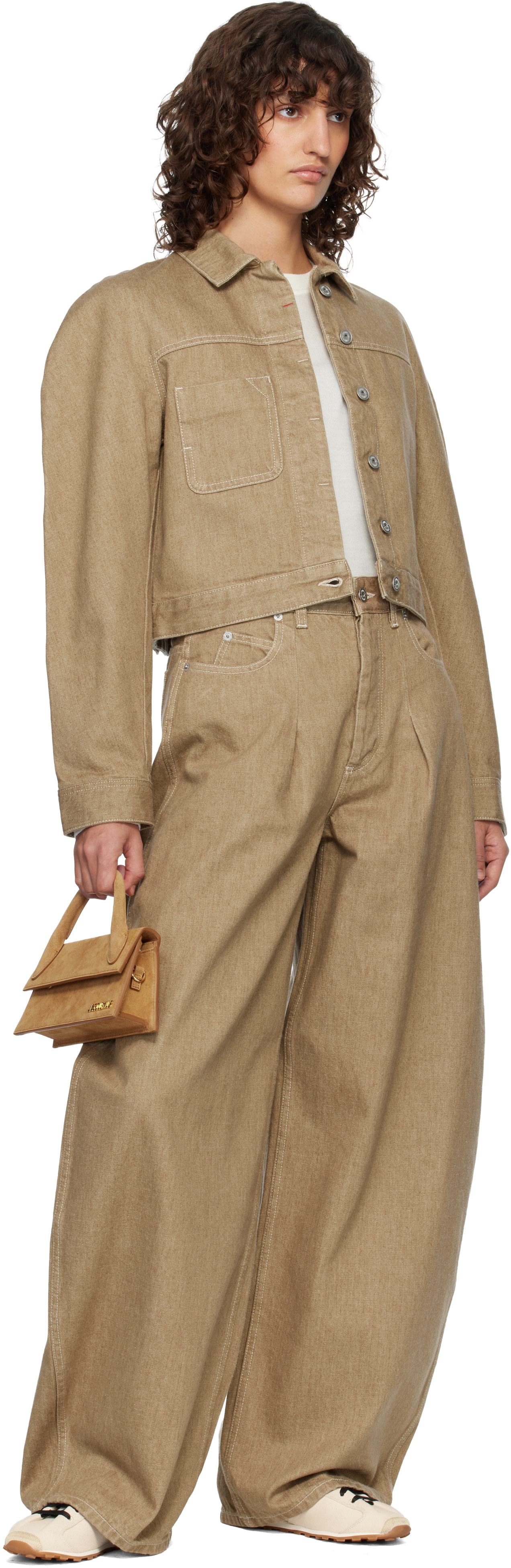 JACQUEMUS - Sac long Chiquito brun clair