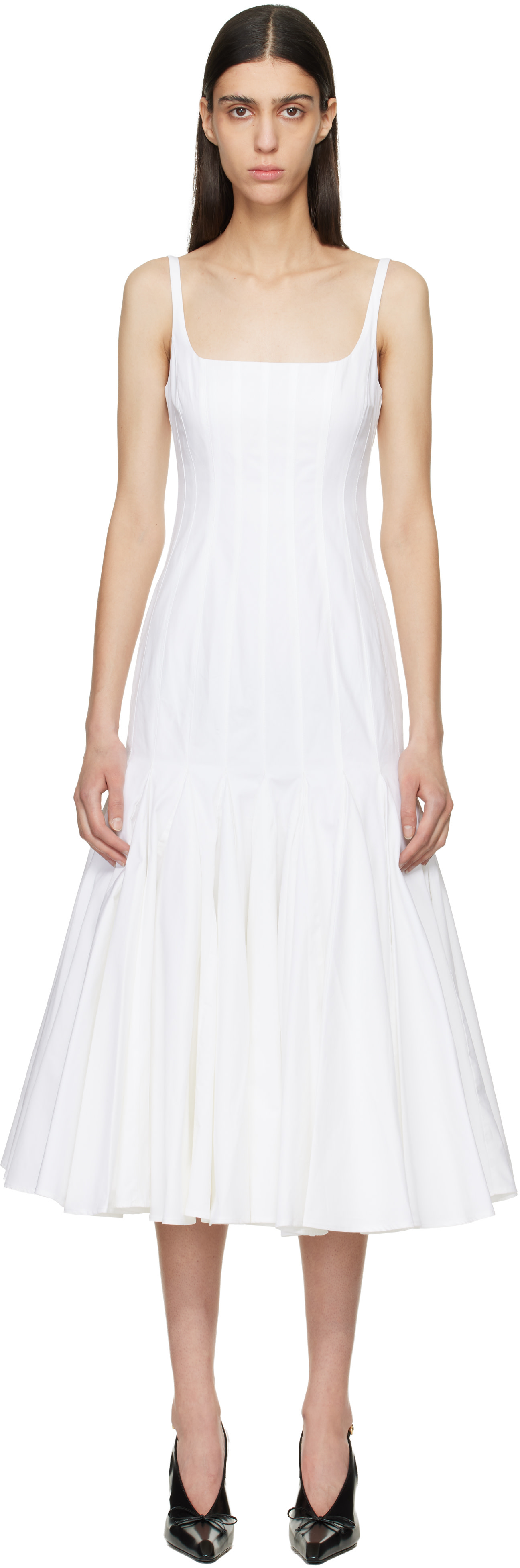 JACQUEMUS - Robe midi Agave blanche - Le paysan
