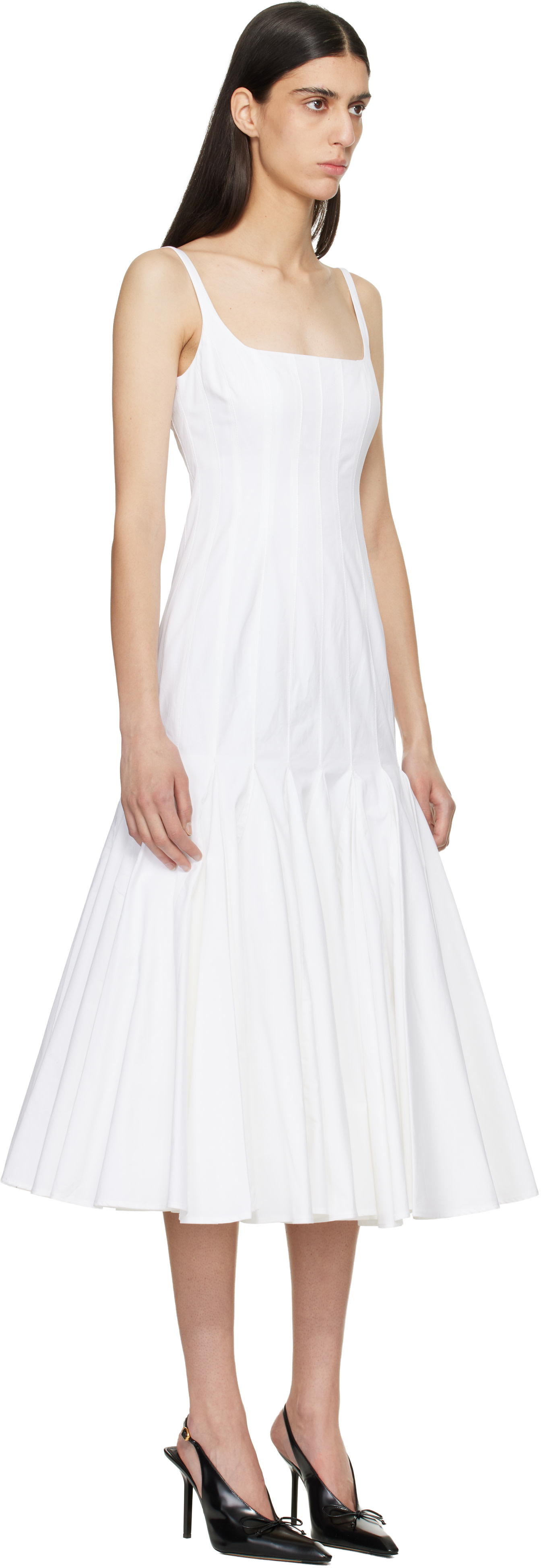 JACQUEMUS - Robe midi Agave blanche - Le paysan