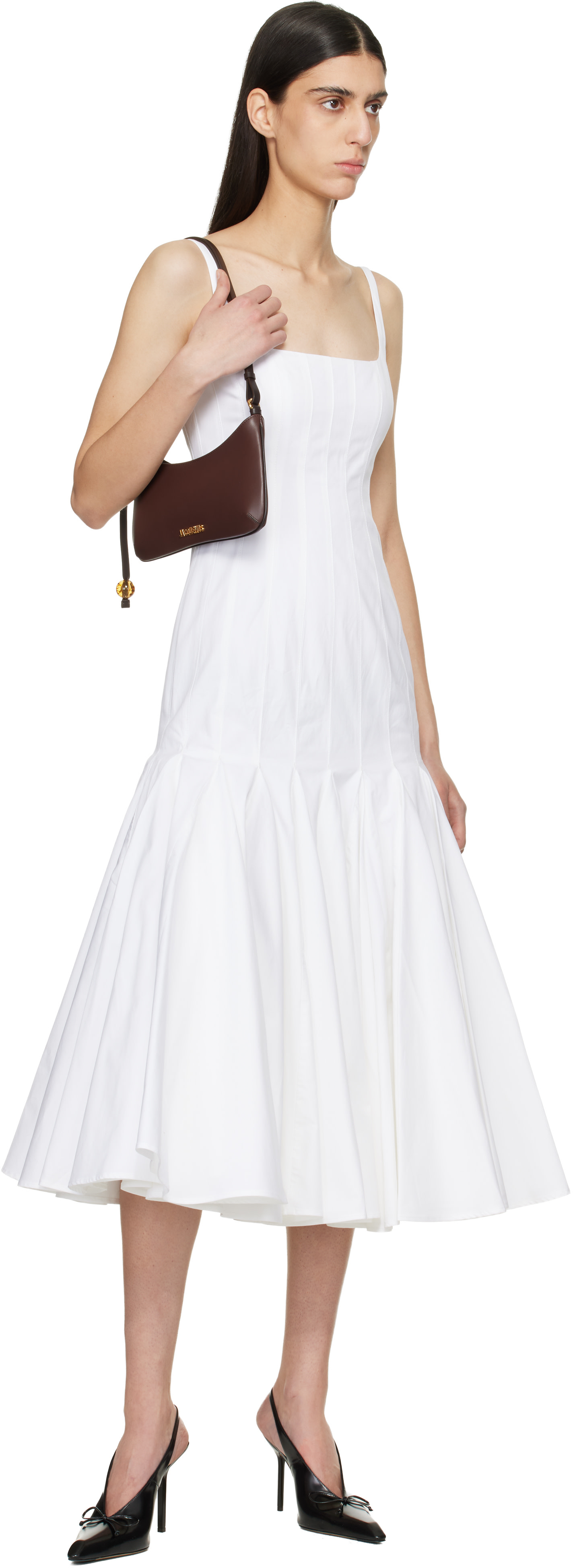 JACQUEMUS - Robe midi Agave blanche - Le paysan