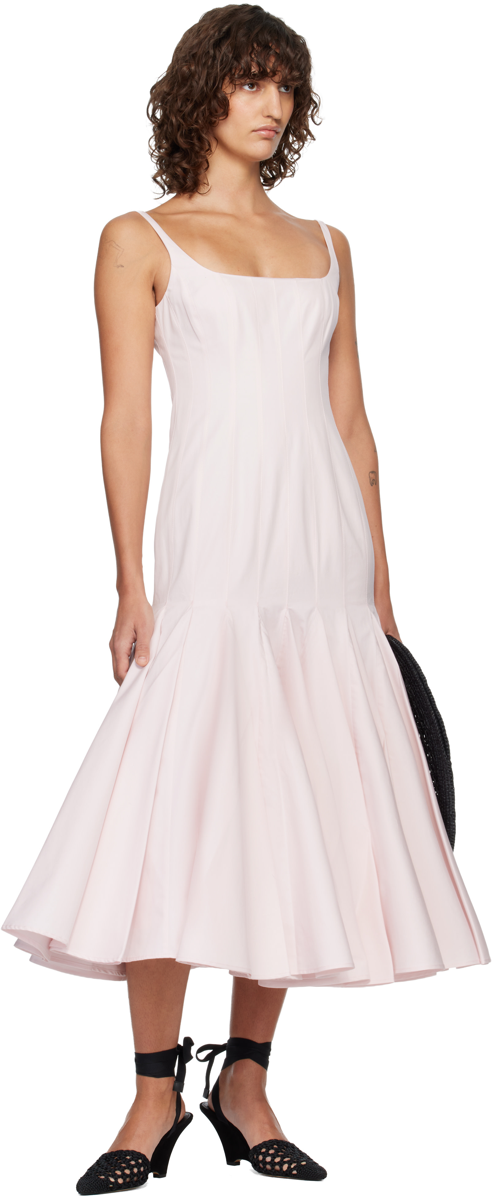 JACQUEMUS - Robe midi Agave rose
