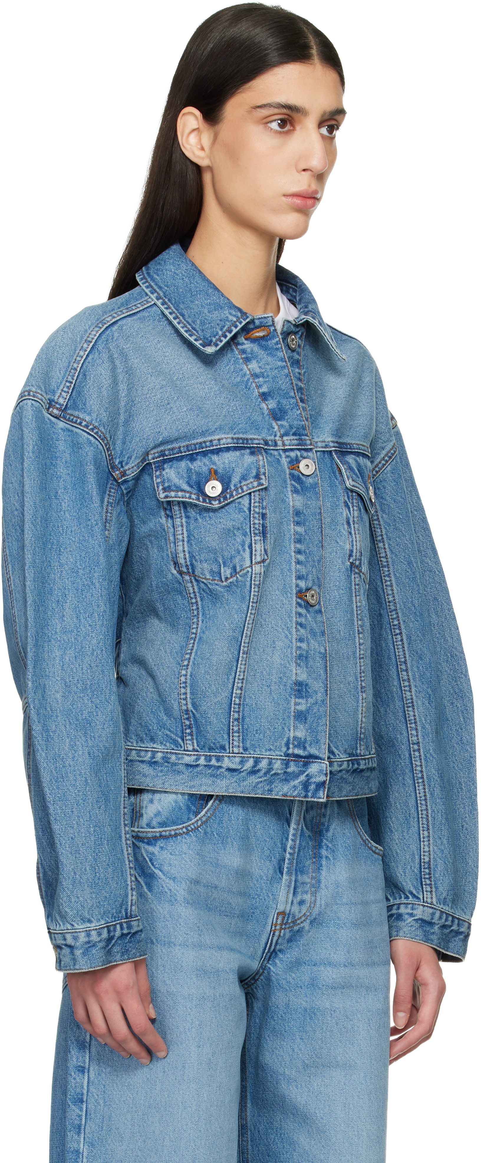 JACQUEMUS: Blue Le Paysan 'The de-Nîmes' Denim Jacket | SSENSE