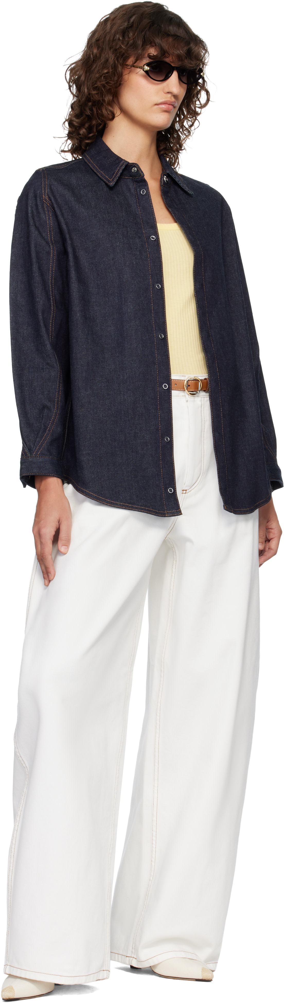 JACQUEMUS: Off-White 'The Ovalo de-Nîmes denim' Jeans | SSENSE