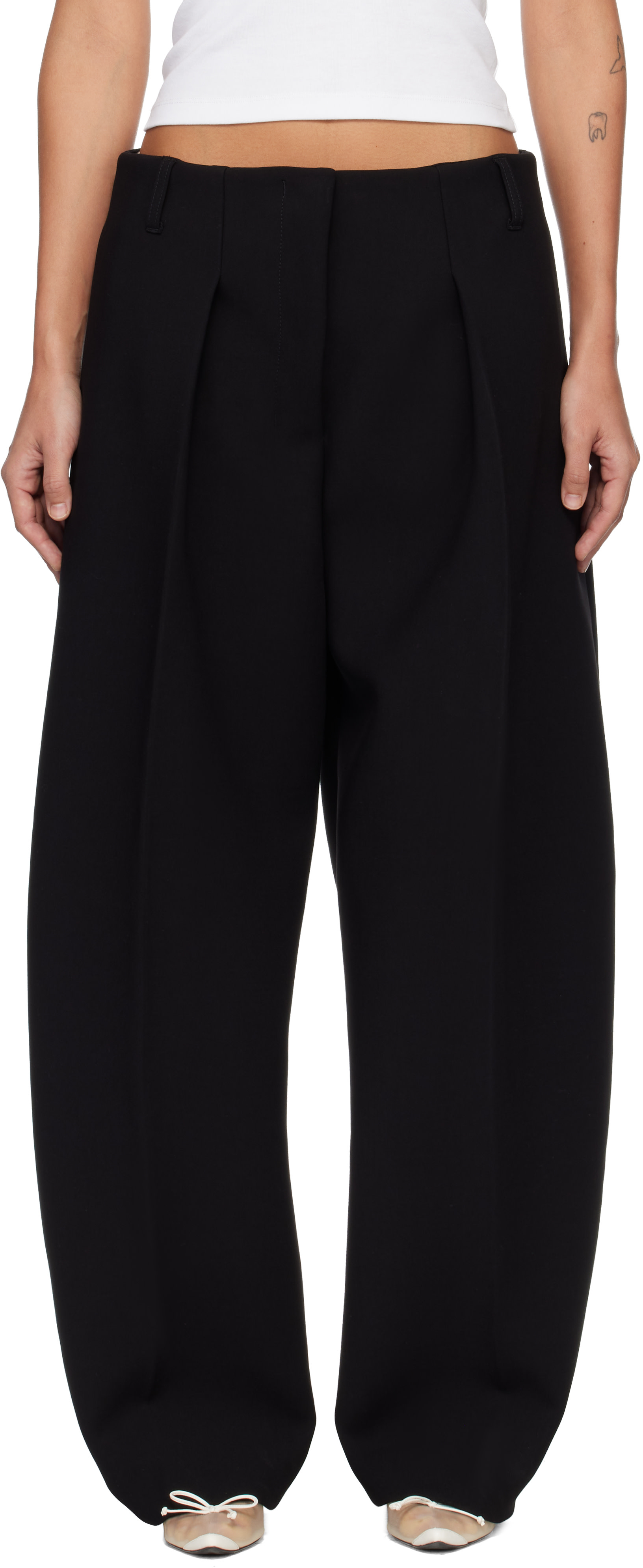 JACQUEMUS - Pantalon Ovalo noir