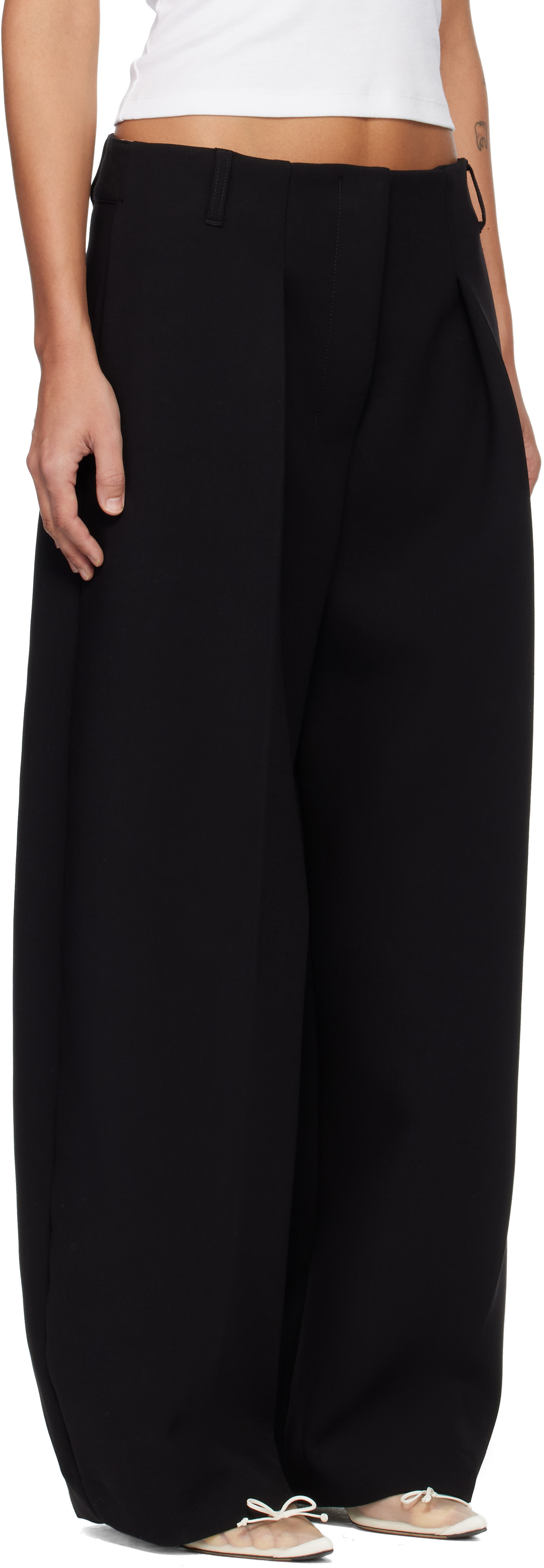 JACQUEMUS - Pantalon Ovalo noir