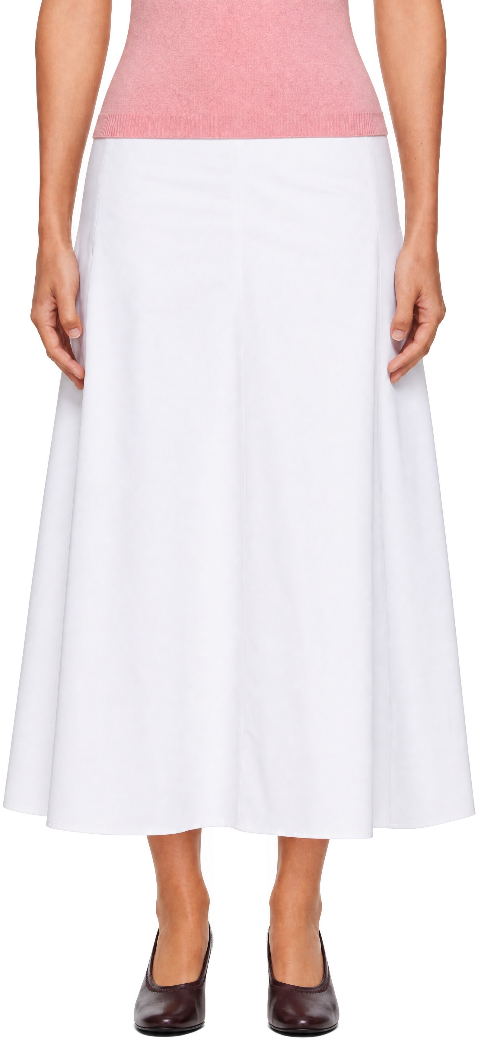 JACQUEMUS - Jupe midi Triangle blanche