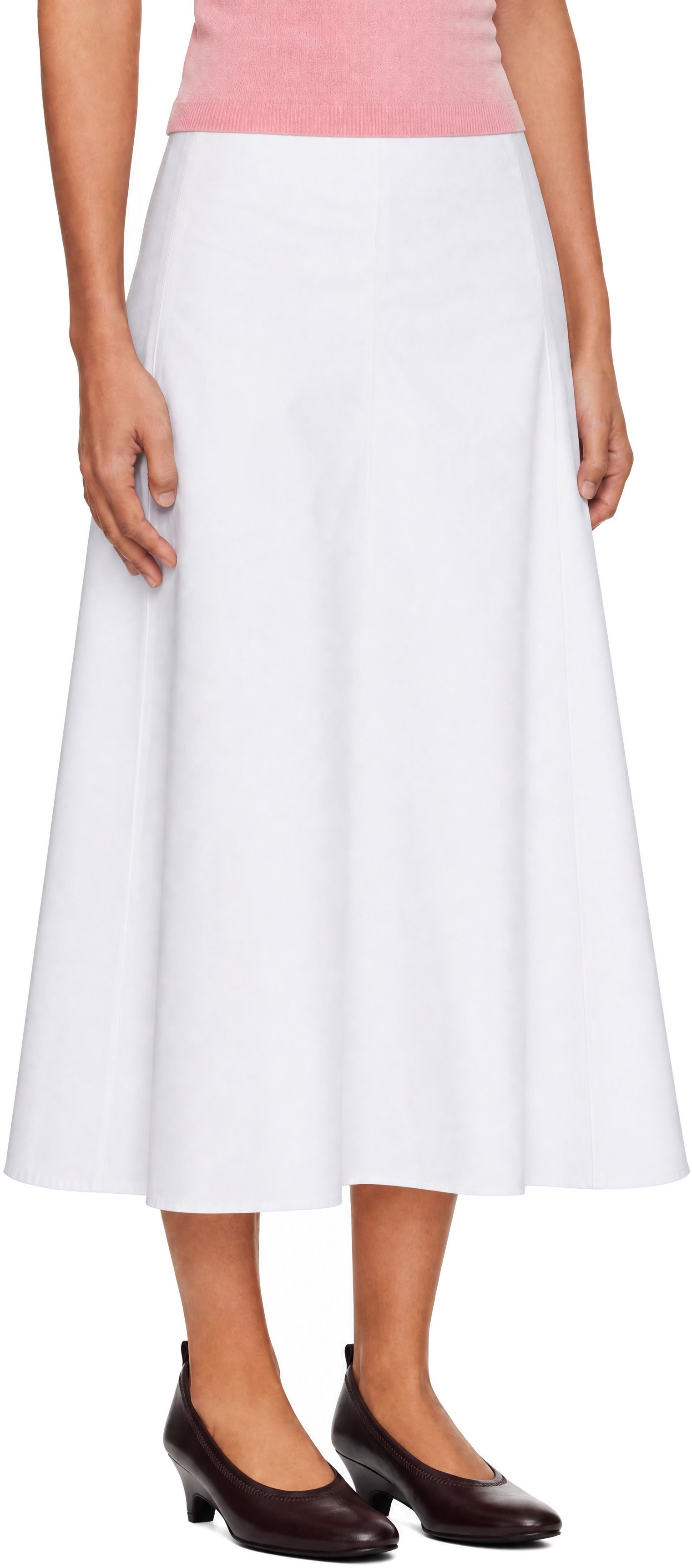 JACQUEMUS - Jupe midi Triangle blanche