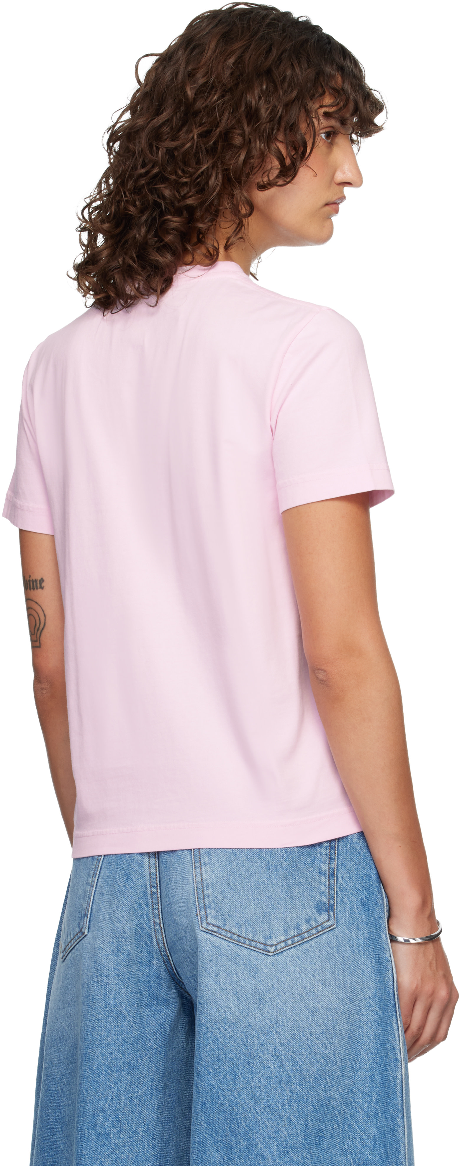 JACQUEMUS: Pink 'The Gros Grain short-sleeve' T-shirt | SSENSE