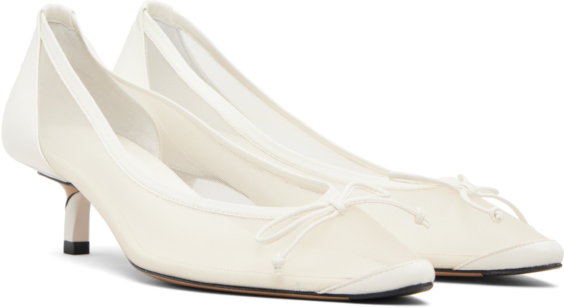 JACQUEMUS - Chaussures à petit talon Turni blanches