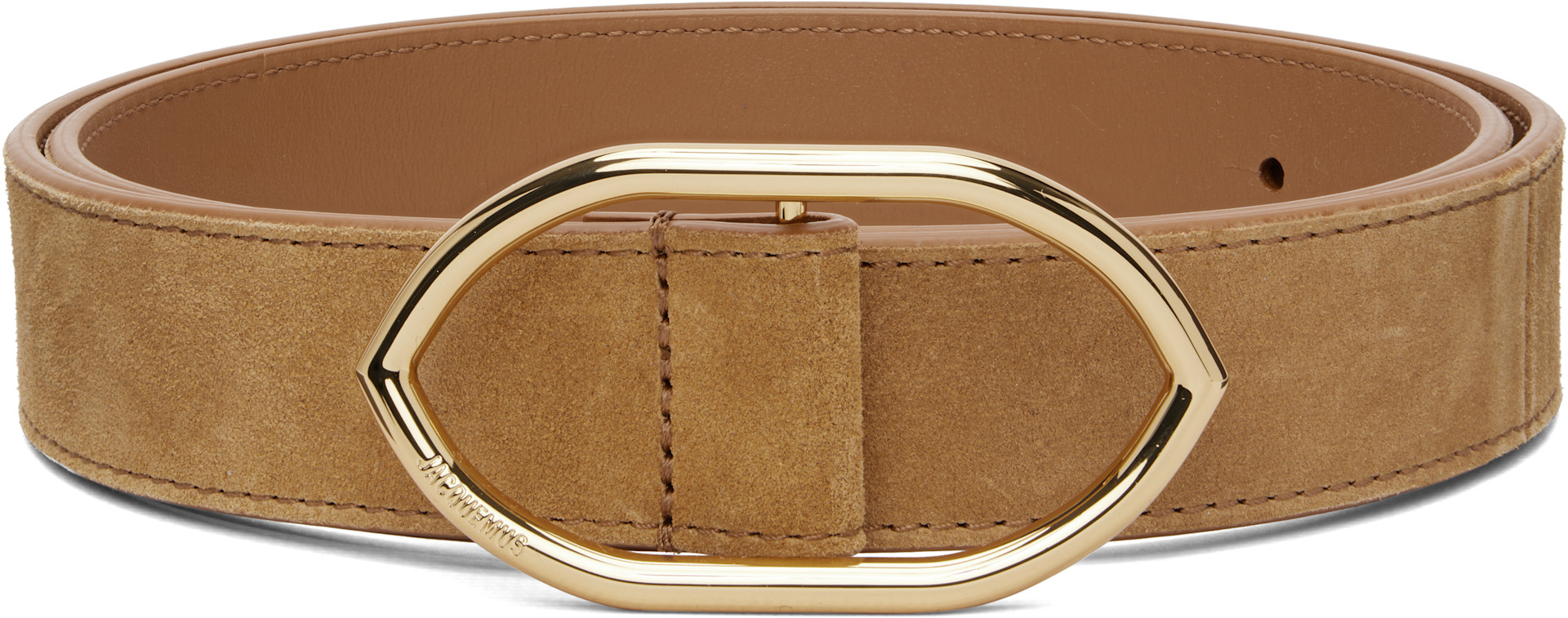 JACQUEMUS - Ceinture Calisson brun clair