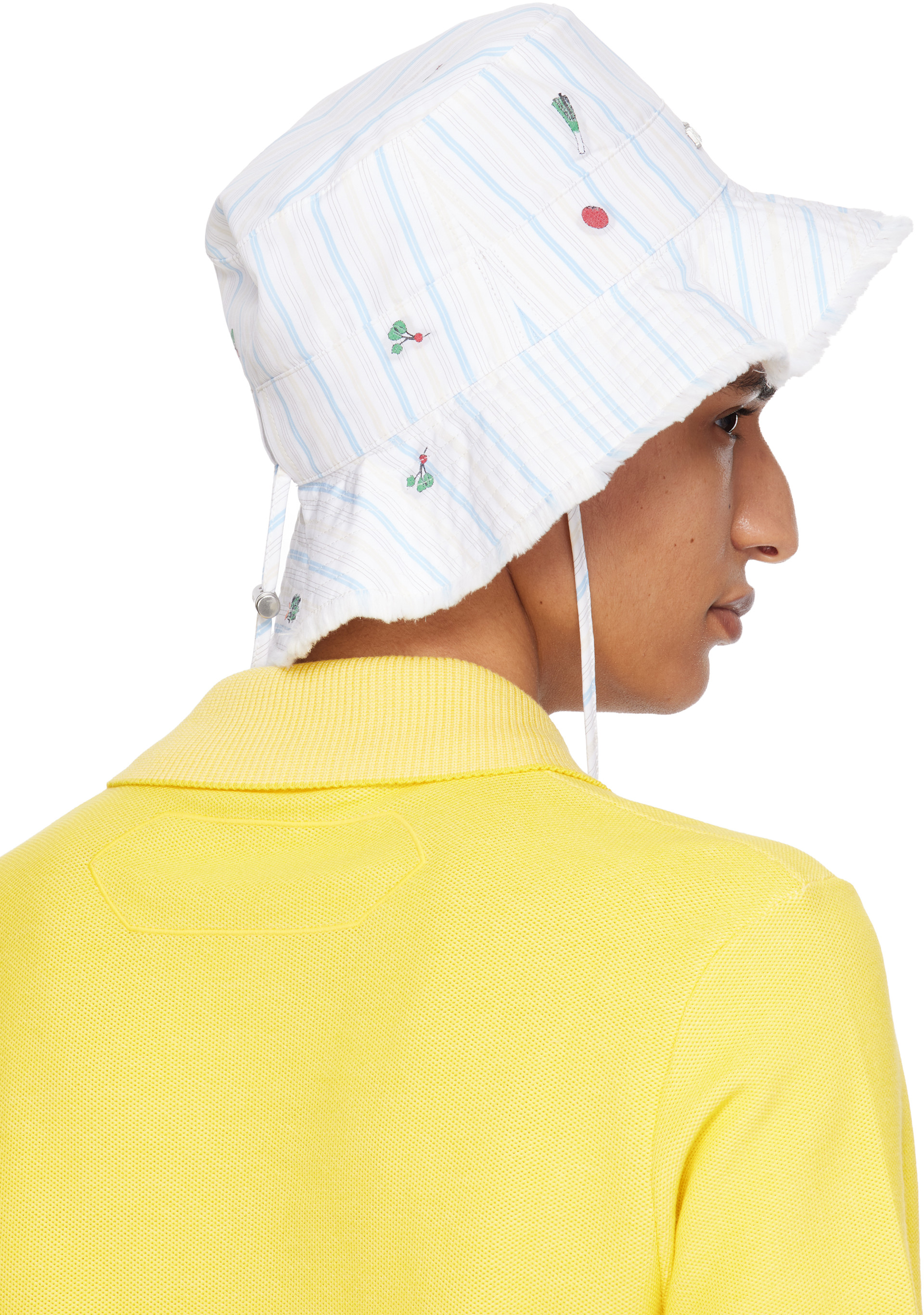 JACQUEMUS: ホワイト＆ブルー 'The Artichaut' バケットハット