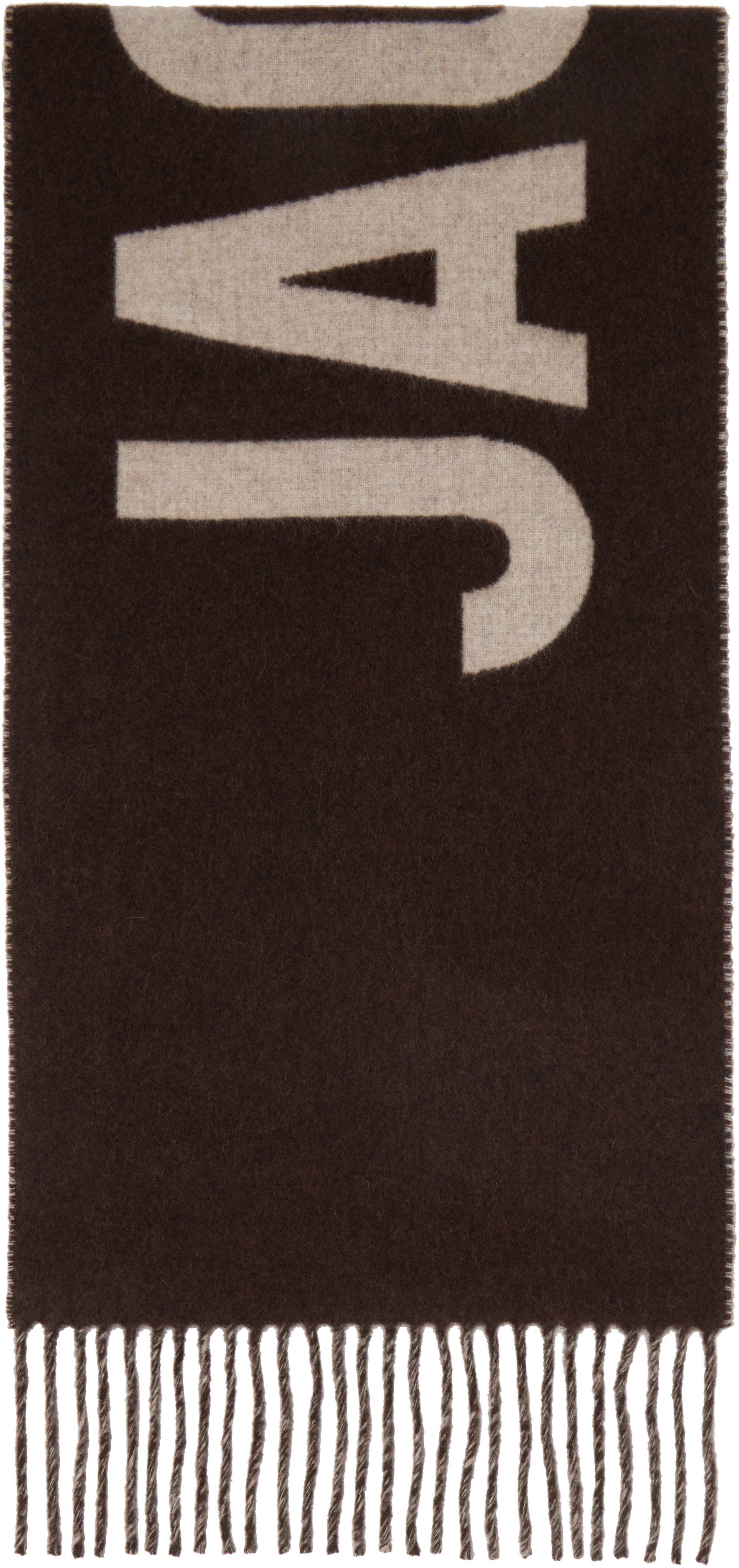 JACQUEMUS - Écharpe brune à logo